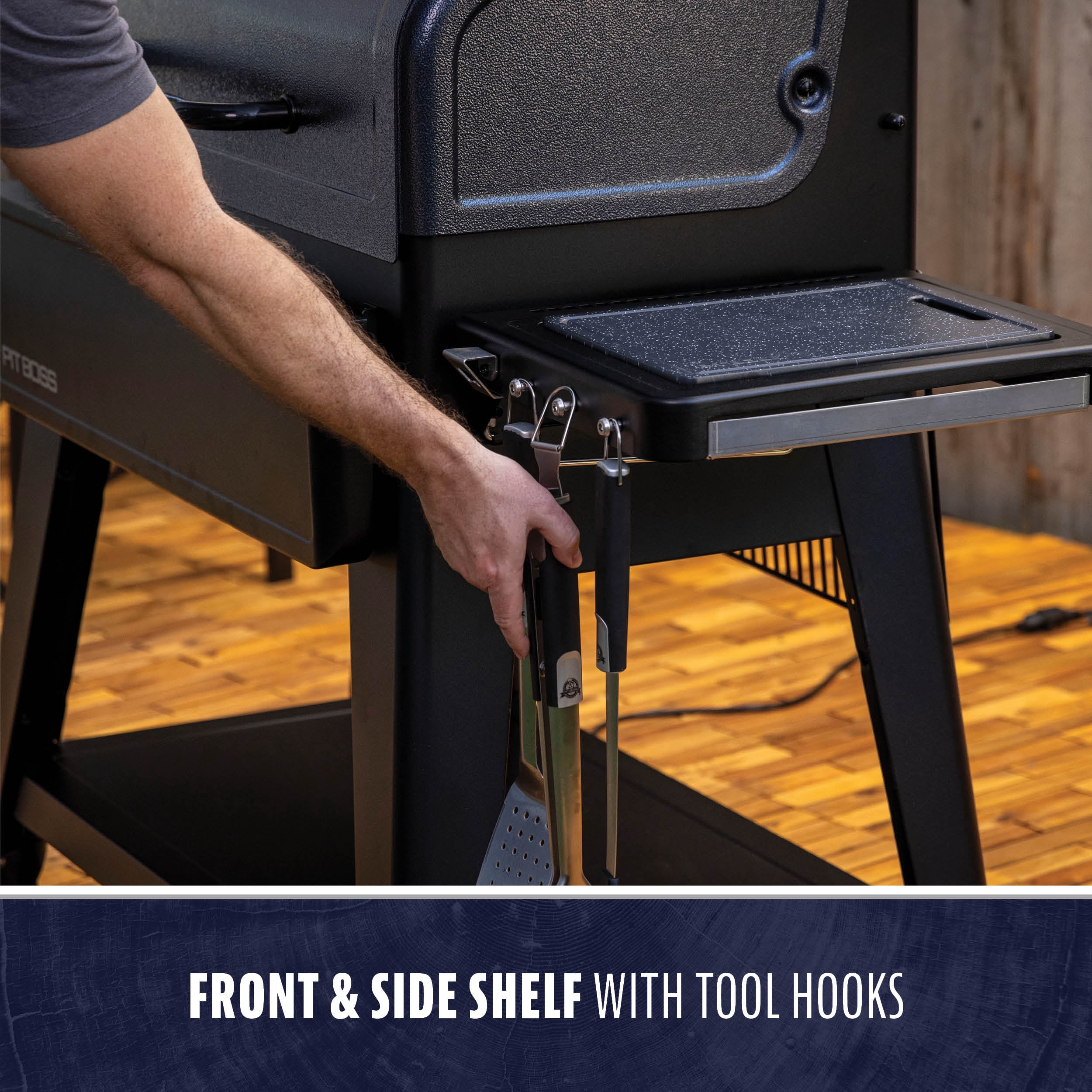 Pit Boss Navigator 1600 Wood Pellet Grill with Wi-Fi and Bluetooth (Black, 1593 sq in) yzpsx