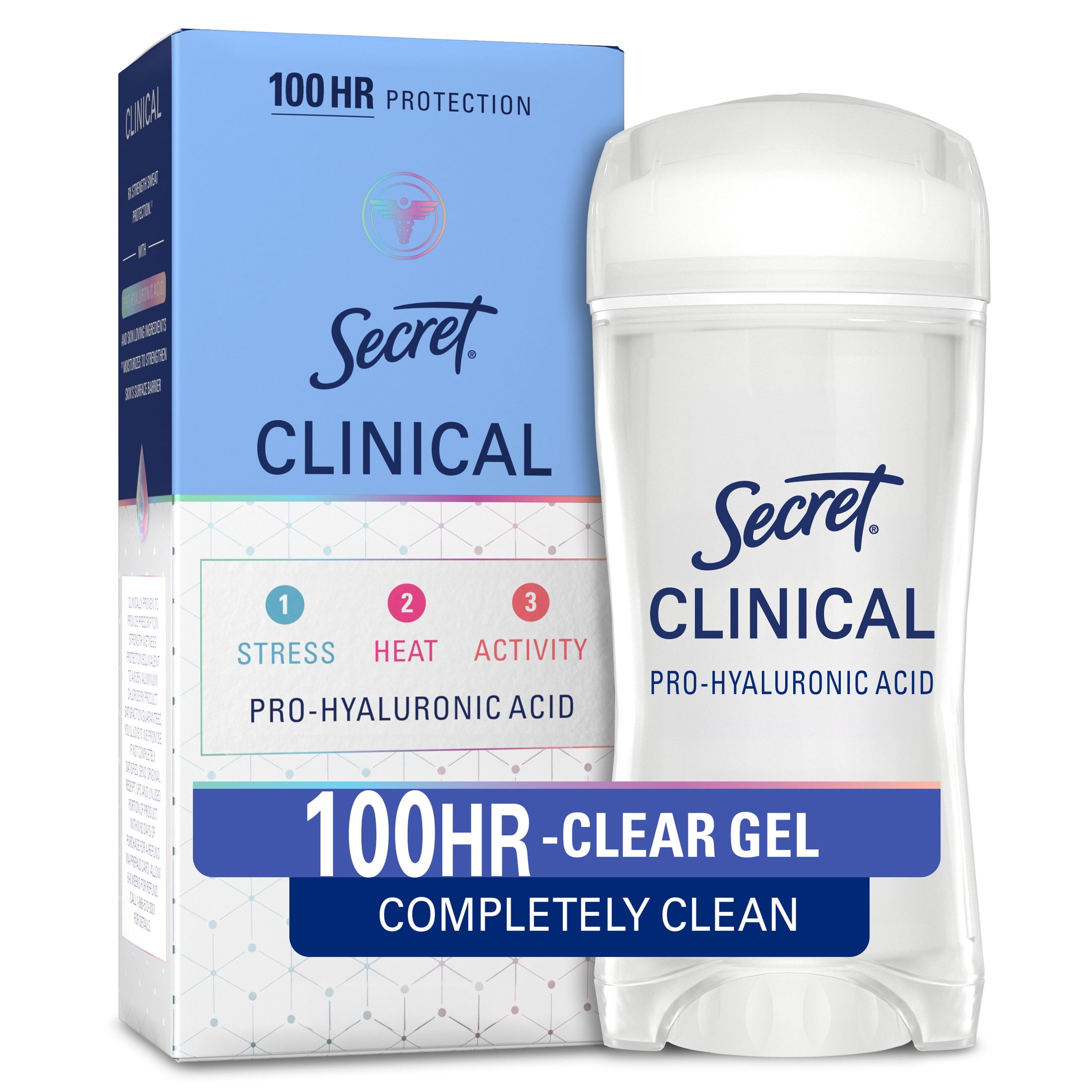 Secret Clinical Strength Antiperspirant Deodorant, Invisible Solid, Completely Clean (Clear, 2.6 oz) wxk11