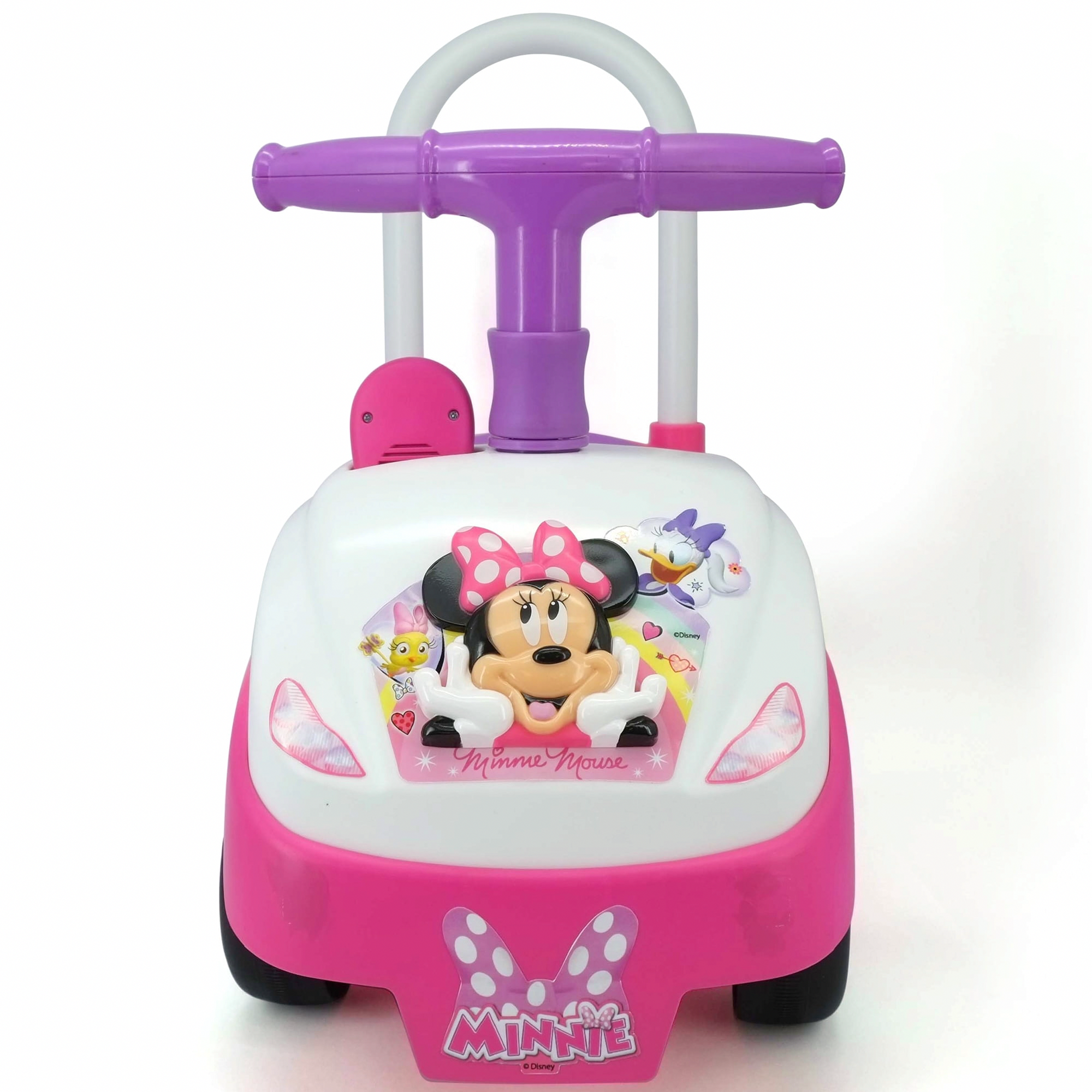 Kiddieland Push & Pedal Ride-On Toy with Interactive Sounds and Storage (Pink, 19.5 in x 9.85 in x 18.25 in) 4m6th