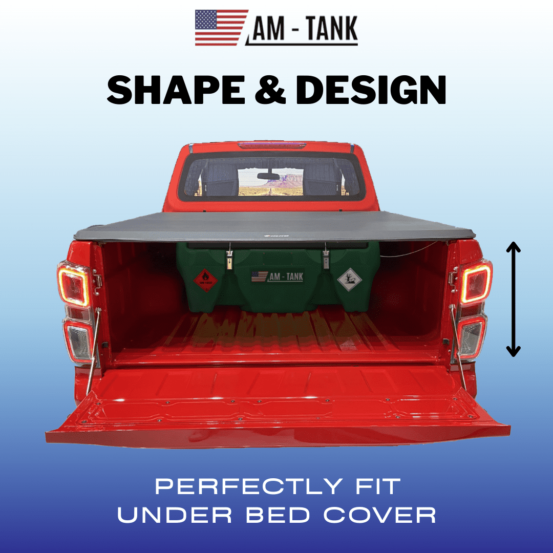 AM-Tank Portable Diesel Transfer Tank with 12V Pump and Auto-Nozzle (58 Gallon, 13 ft Hose) i03mw