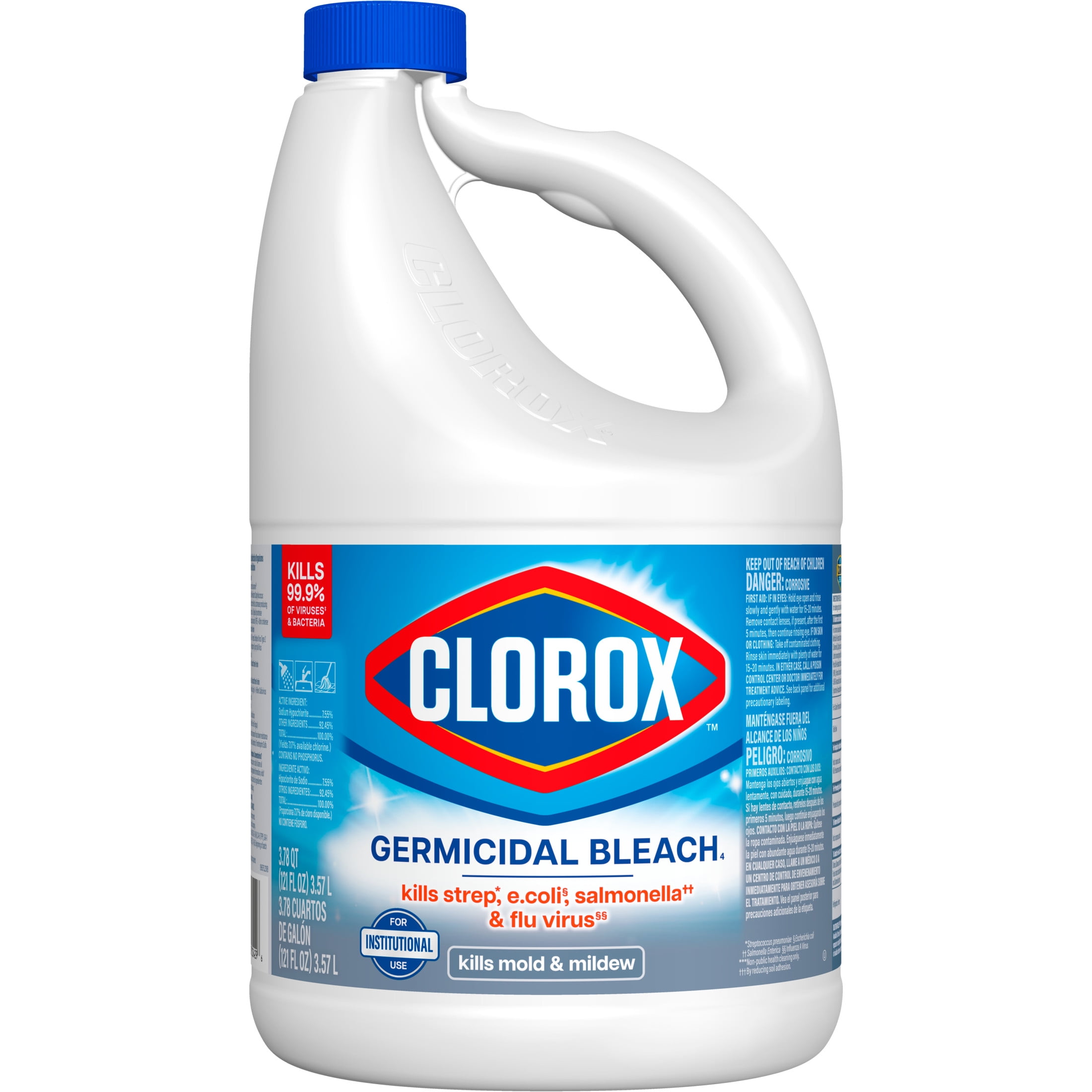 Clorox Germicidal Bleach Cleaner, Regular Scent, Concentrated Disinfectant (121 fl oz) sw00g