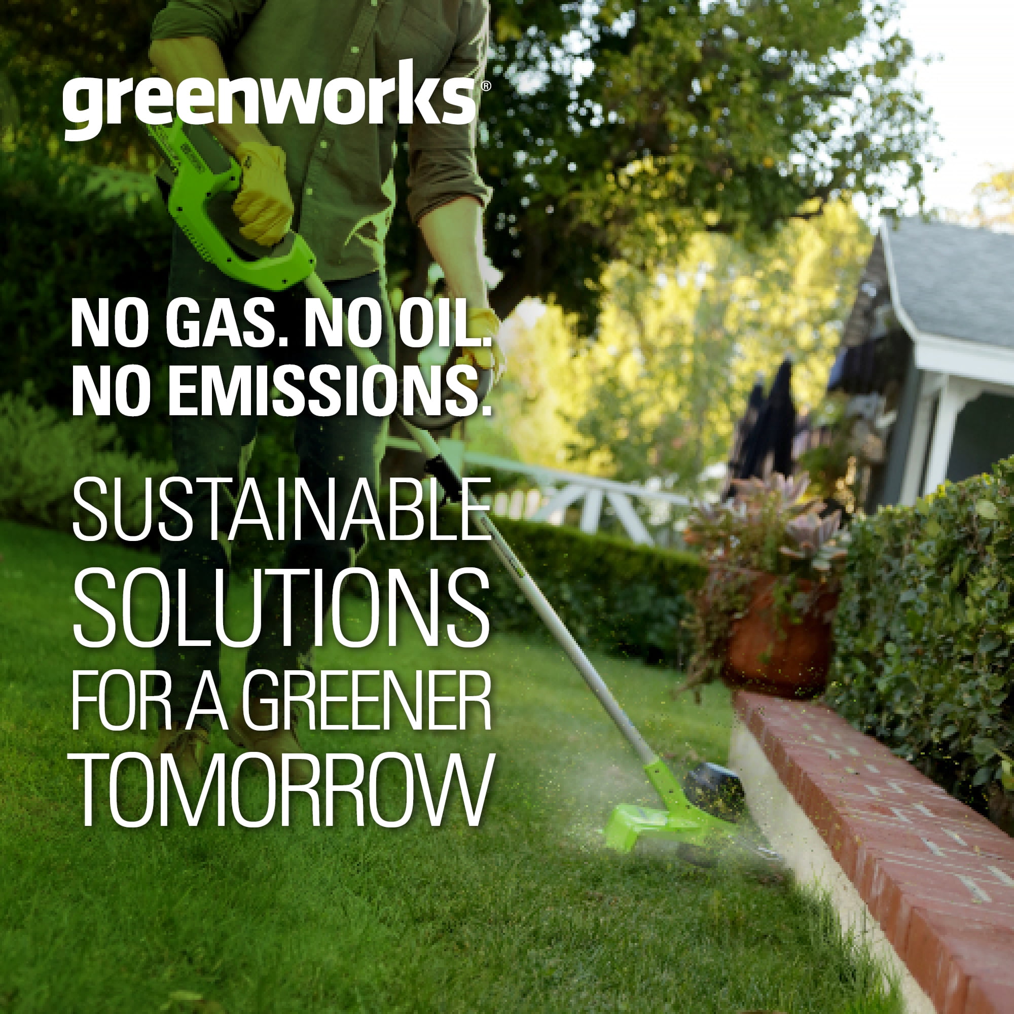 Greenworks 40V Cordless String Trimmer with 2.0 Ah Battery and Charger (12 in) a3ln1