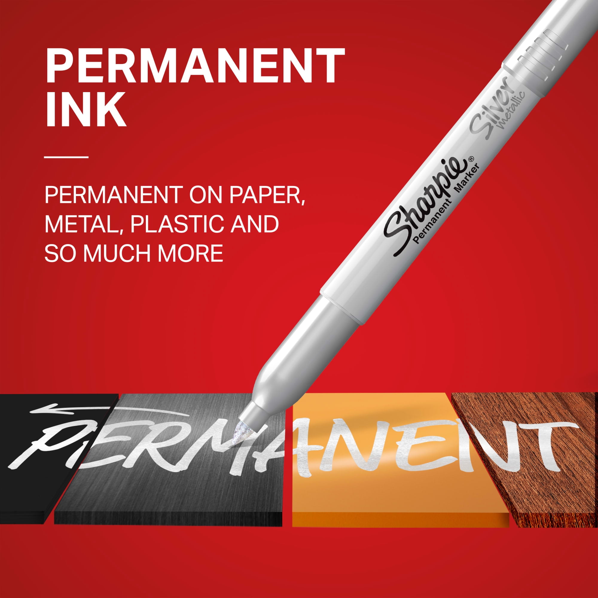 Sharpie Metallic Permanent Markers, Fine Point, Fade-Resistant Ink (Silver, 2 Count) byhg1