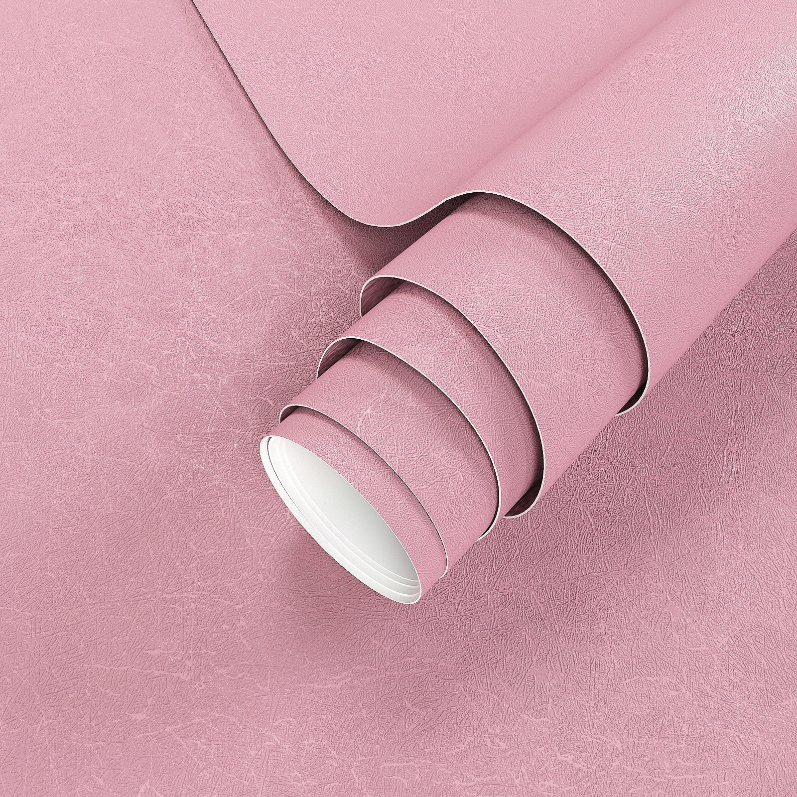 VIOPVERY Peel and Stick Wallpaper, Waterproof Self-Adhesive Decorative Film for Kitchen Countertops and Cabinets (Pink, 15.7 in x 393 in) ahmc0