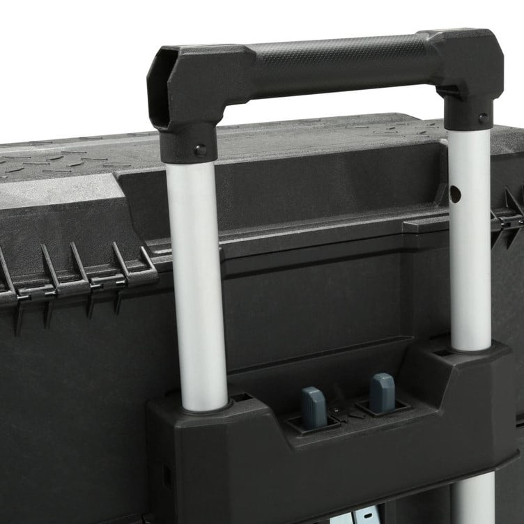 STANLEY FatMax 4-in-1 Mobile Work Station, Heavy-Duty Rolling Tool Box with Telescopic Handle (24.8 in. H x 16.2 in. W x 21.6 in. L) gegq5