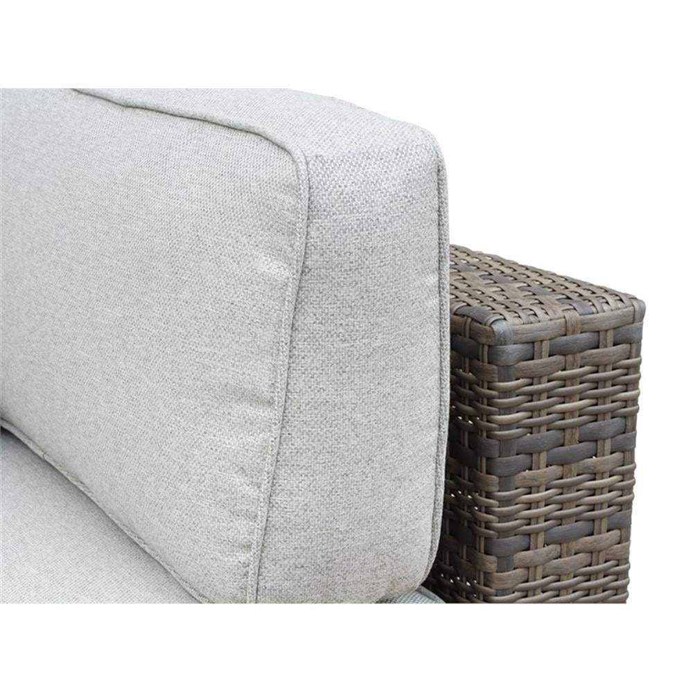 Bowery Hill Contemporary 7-Piece Wicker Sectional Set (Driftwood Gray, 7-Piece) ybcp9