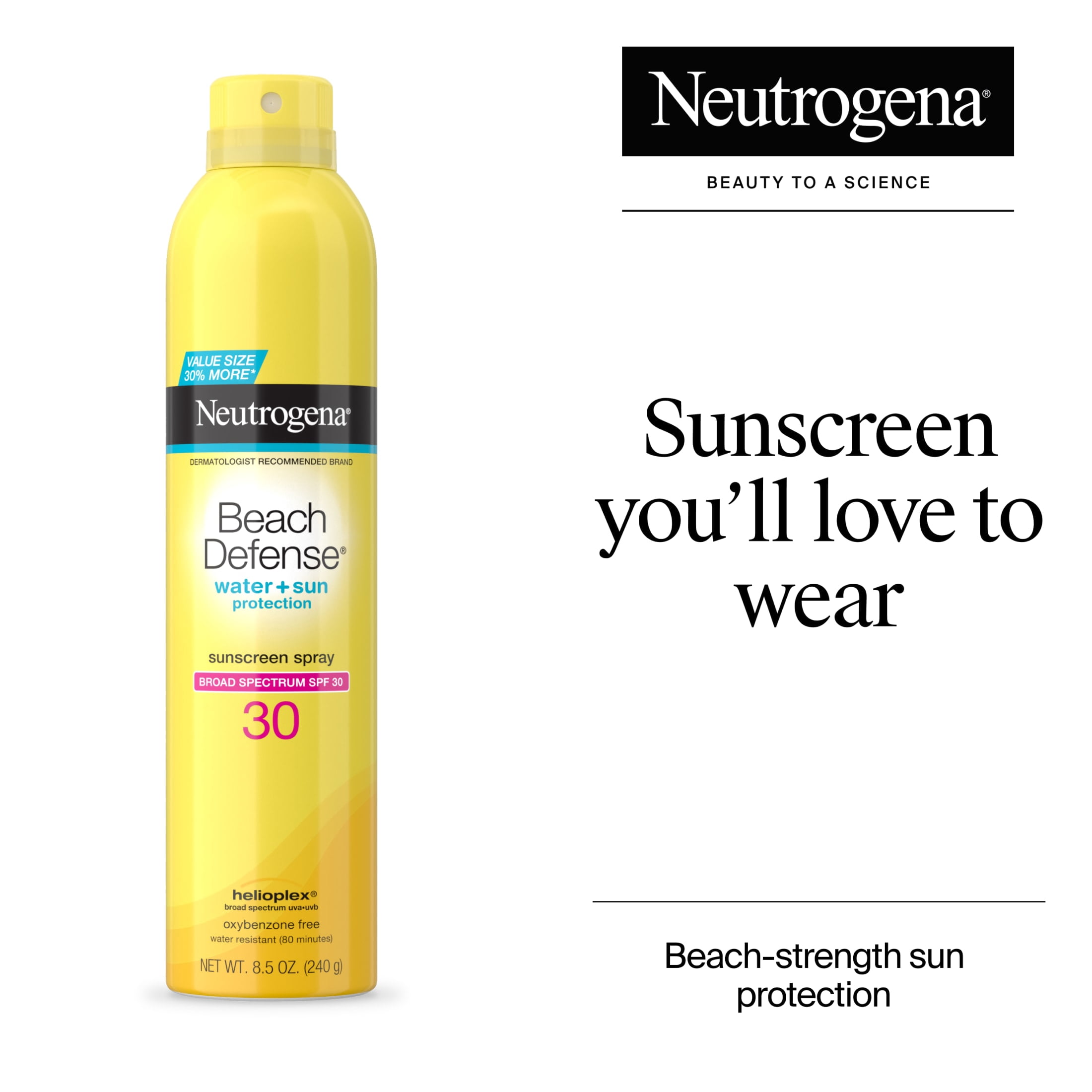 Neutrogena Beach Defense Sunscreen Spray SPF 30 Broad Spectrum Sun Protection (8.5 oz) uaild