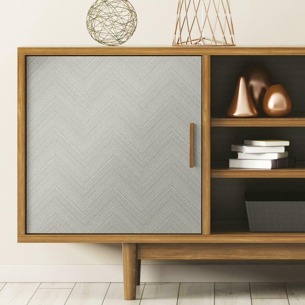 RoomMates Herringbone Weave Peel and Stick Wallpaper (Beige, 28.29 sq ft) 0rw7g