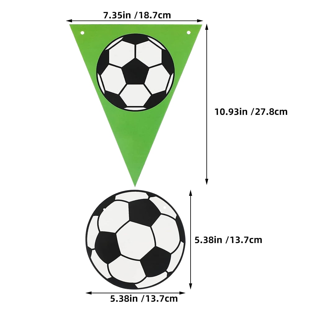 Hemoton Soccer Party Pennant Banner Set (4-Piece Pack, Triangle Football Flags) ednv8