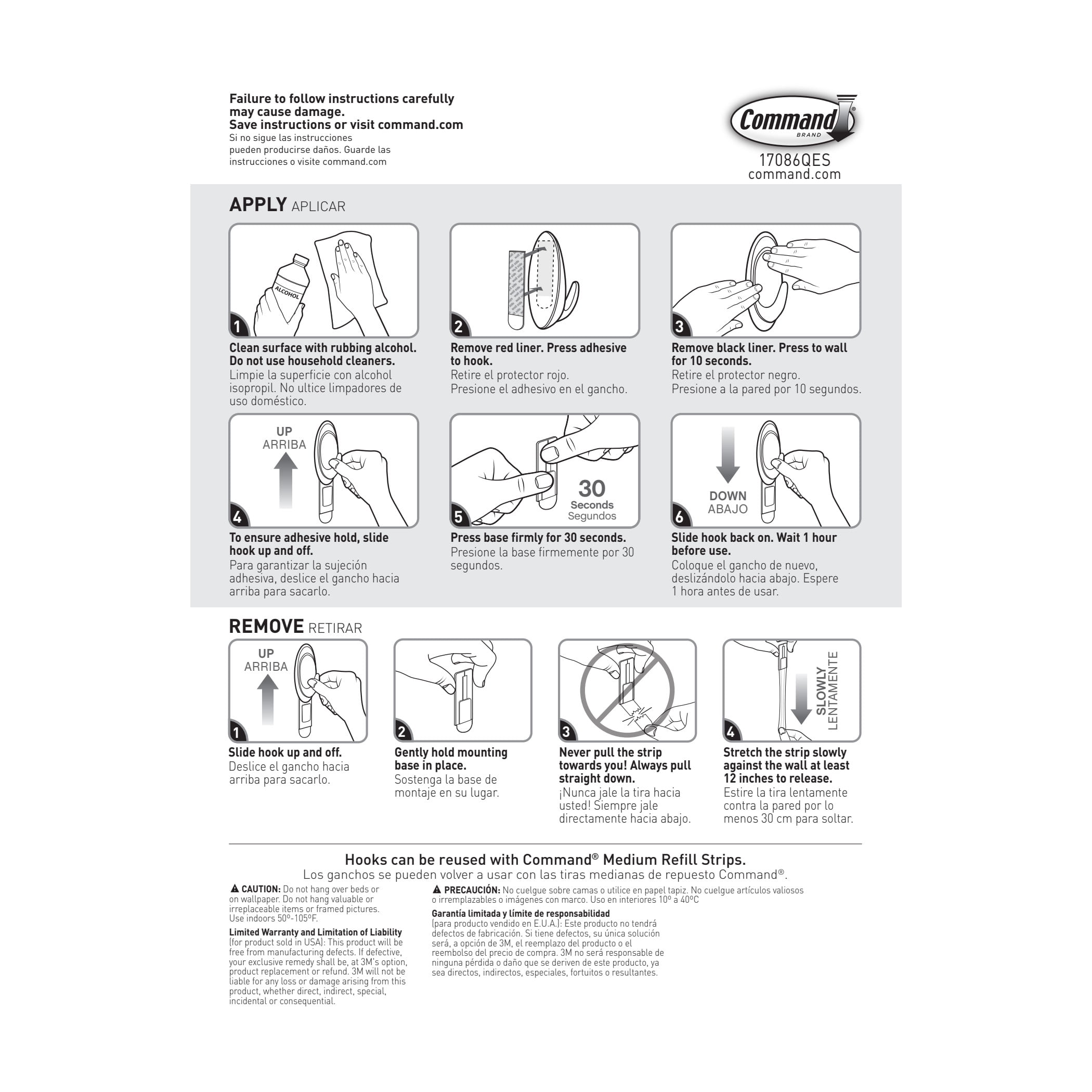 Command Medium Slate Terrace Wall Hooks (Black, 6 Pack) 5nvxz - Image 9