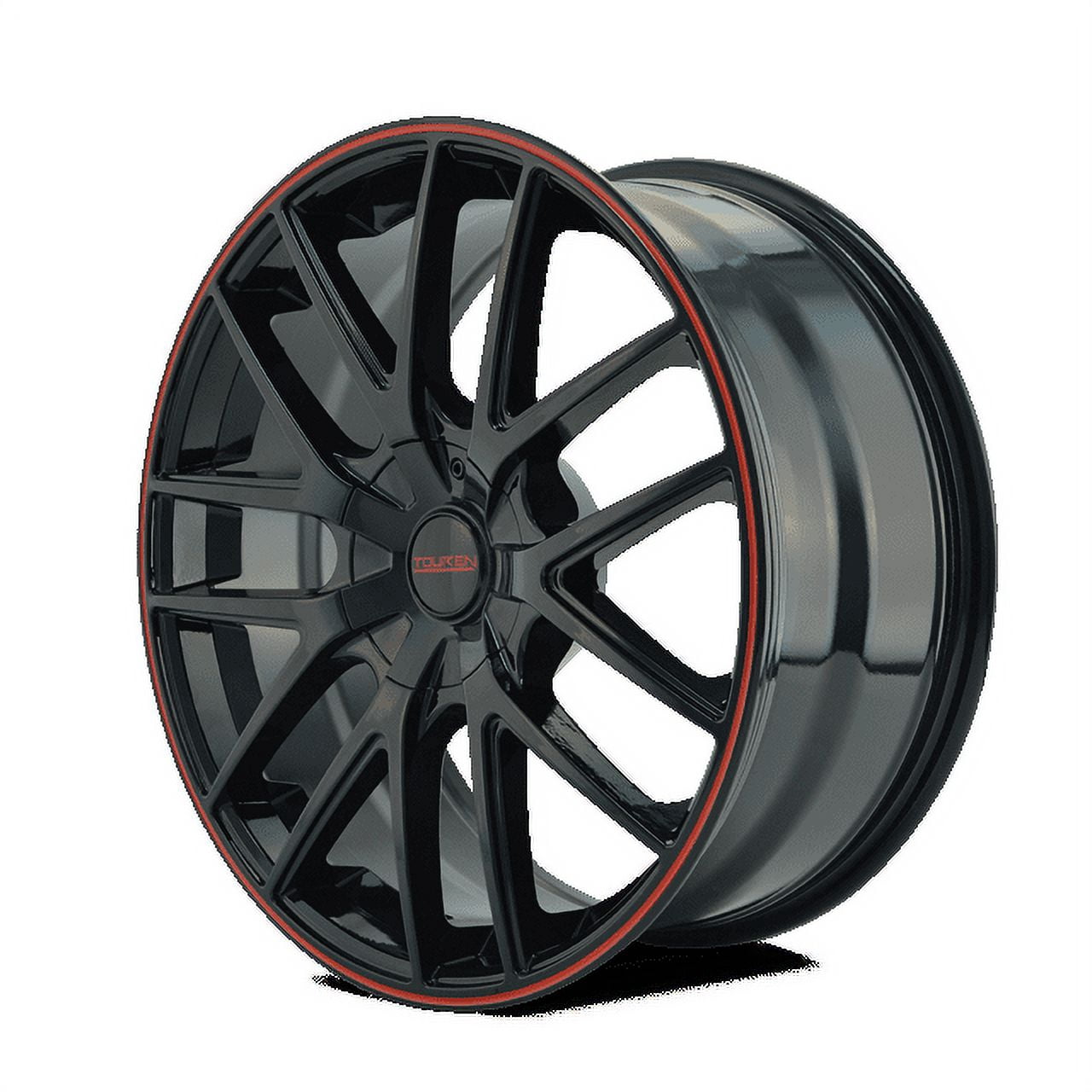 Touren TR60 Performance Wheel (Black with Red Ring, 18x8 in, 5x112/5x120, 40mm Offset) exfr9