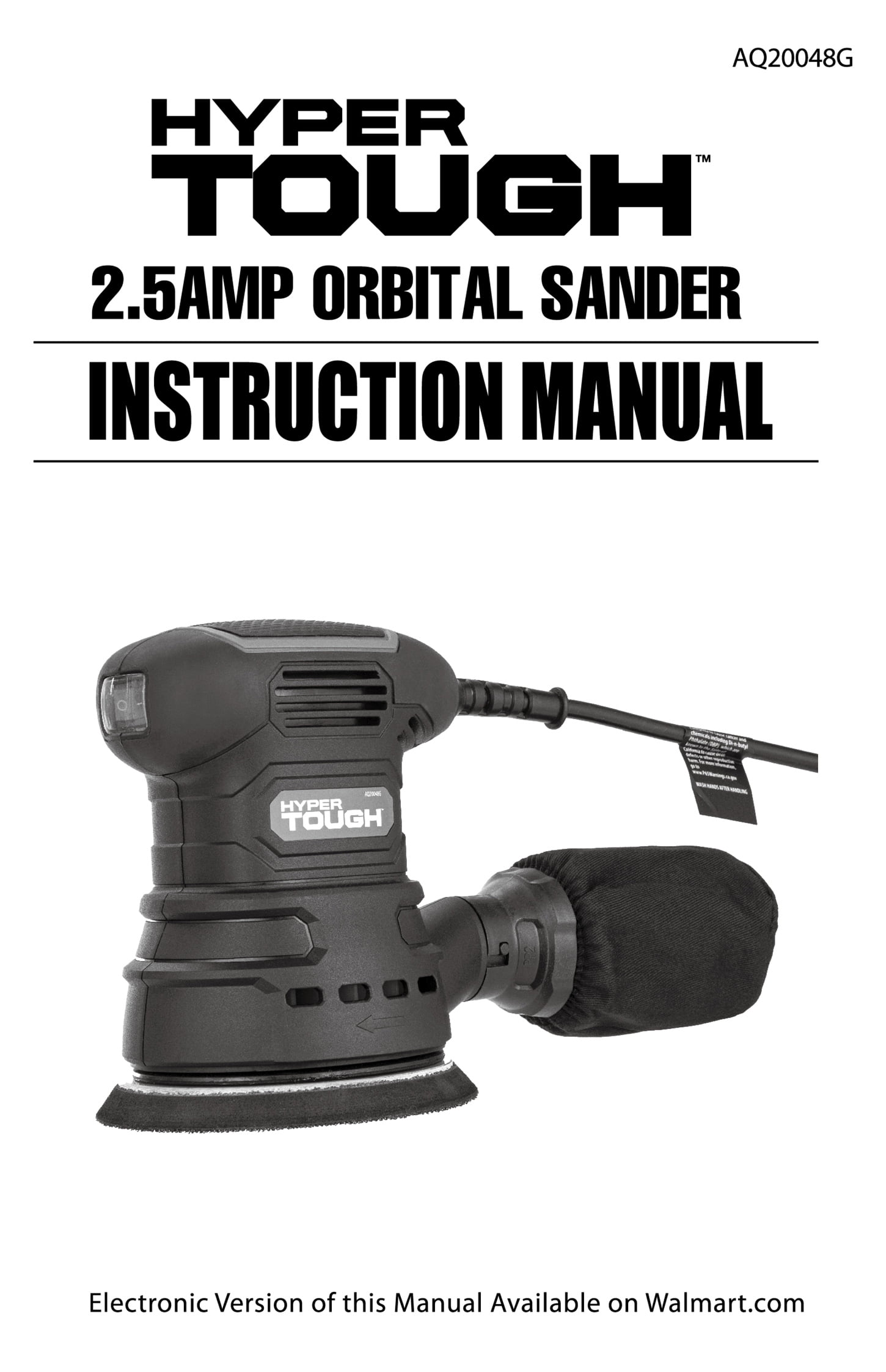 Hyper Tough 2.5 Amp Corded 5 inch Orbital Sander with Dust Collection System and Sanding Sheets (5 in) hva7x