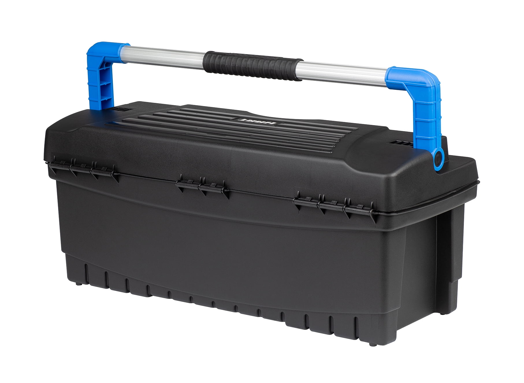 HART 26 in Toolbox, Heavy-Duty Resin Tool Storage and Organization (Black/Blue, 26 in) rbtb6