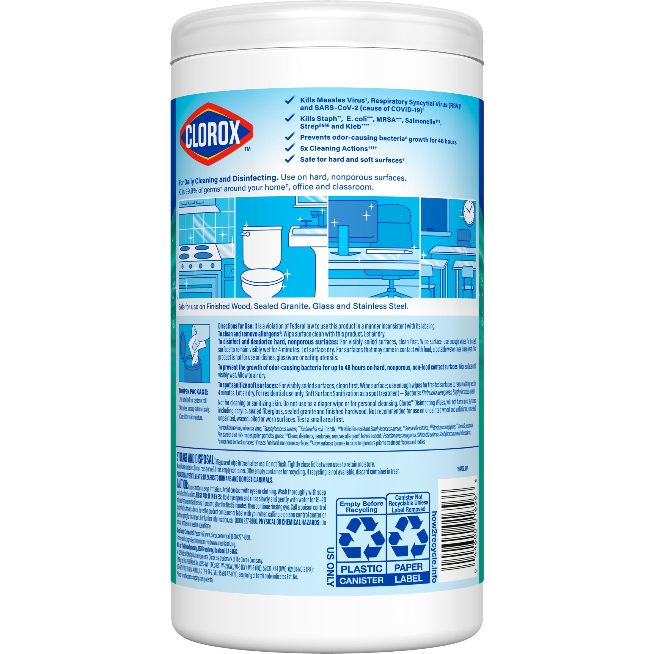 Clorox Disinfecting Cleaning Wipes, Bleach Free, Fresh Scent (75 Count) 1bs6u