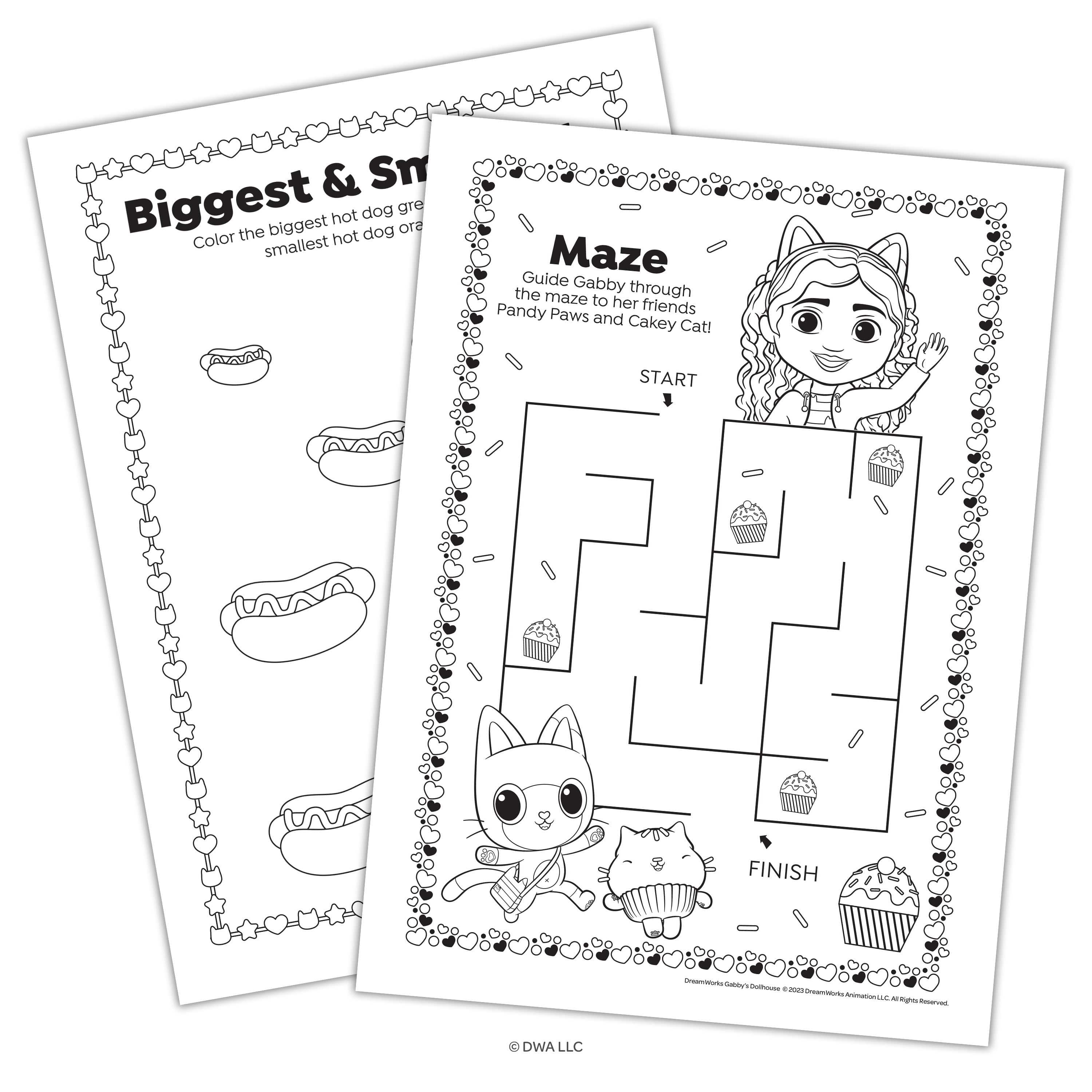 Gabby's Dollhouse 5-in-1 Coloring and Activity Book with Stickers (144 Pages) zi7qa