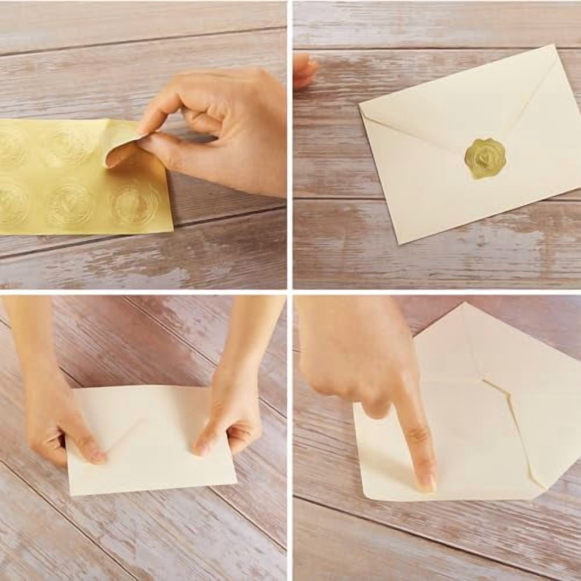 Generic 50 Pack Cream A6 Greeting Card Set with 4x6 Folded Cardstock and Gold Heart Stickers (Cream, 4x6 in) 32pdf