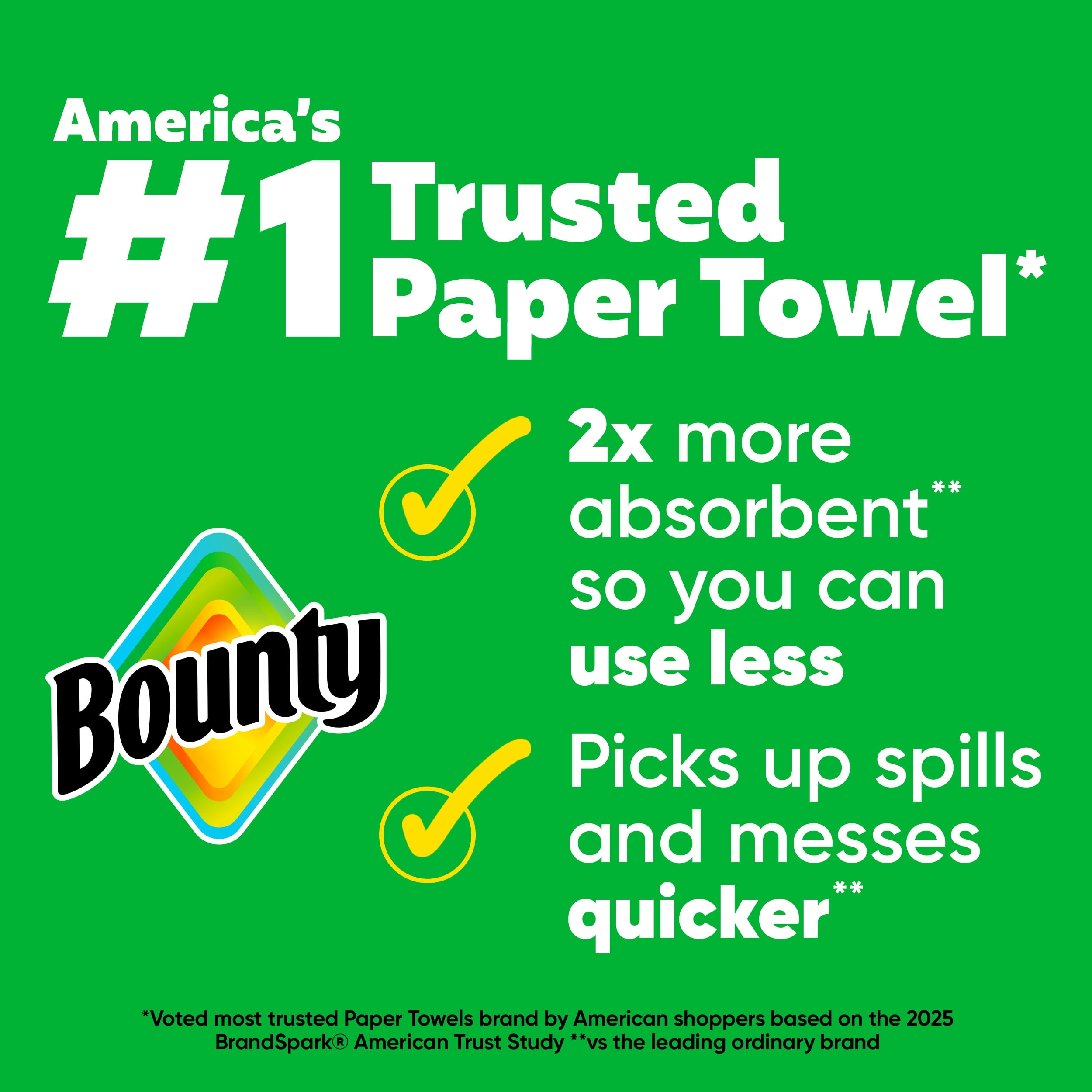 Bounty Paper Towels Full Sheet, Absorbent Kitchen Cleaning Paper, White (6 Triple Rolls, 450 Total Sheets) 7ypig