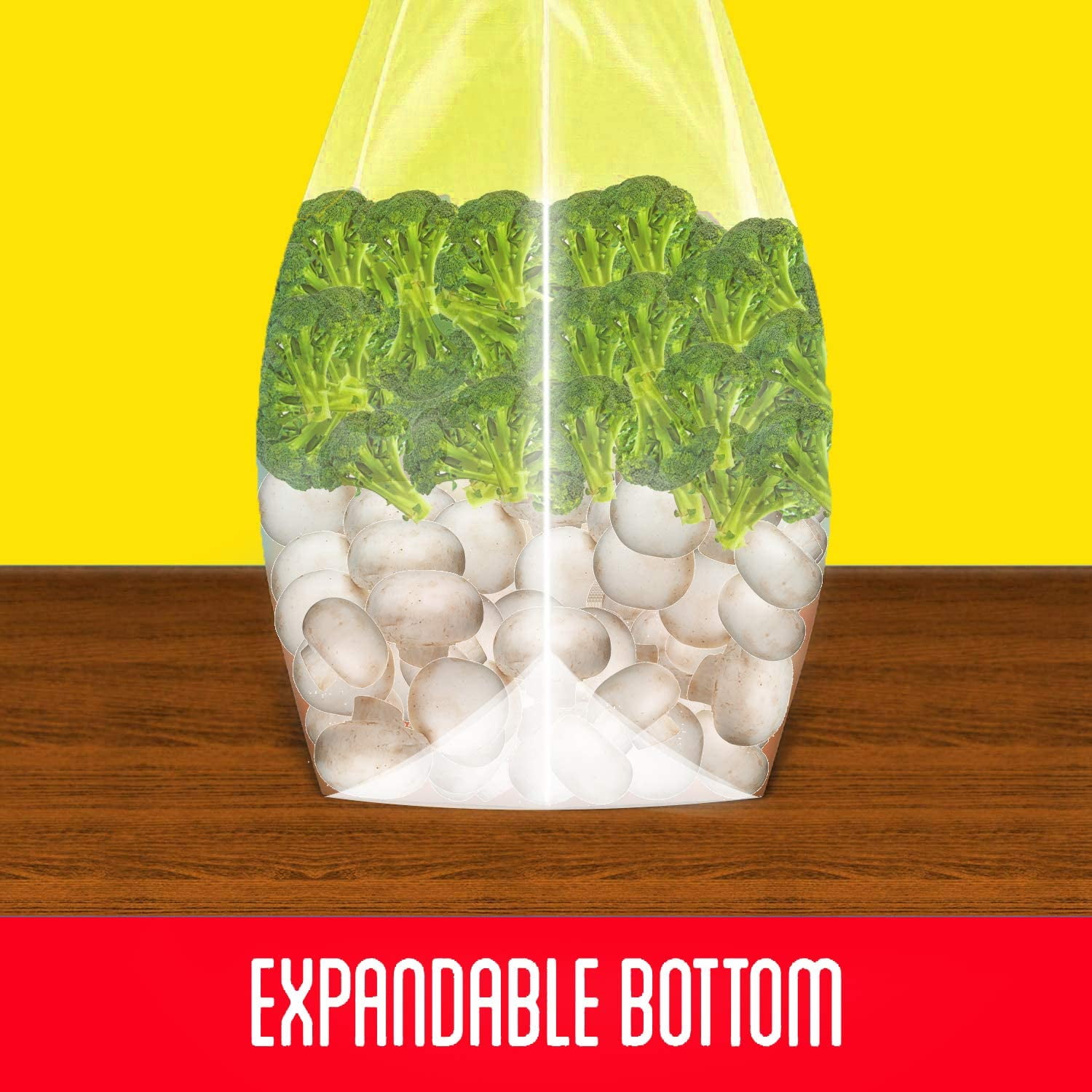 Clearly Elegant Extra-Large Zipper Storage Bags with Expandable Bottom (Clear, 10 Pack, 13 in x 15 in) ya94q