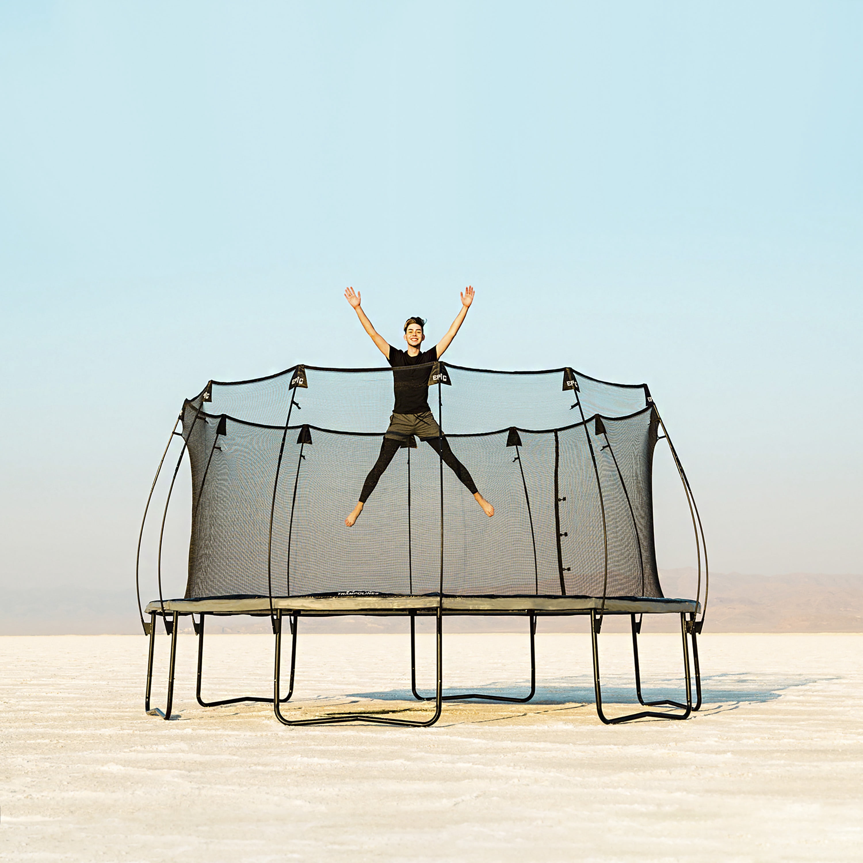 Skywalker Trampolines 16ft Round Epic Series Trampoline (Black, 16 ft) 16gjs