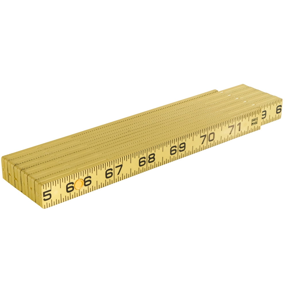 Klein Tools 910-6 Fiberglass Folding Rule, Heavy-Duty Measuring Tool (Yellow, 6 ft) kj4rm