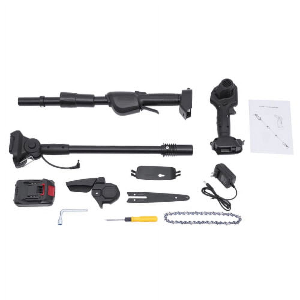 Generic 2-in-1 Cordless Pole Saw for Tree Trimming, Electric Handheld Chainsaw with Extension Pole (Black, 4.26 ft) lp1he
