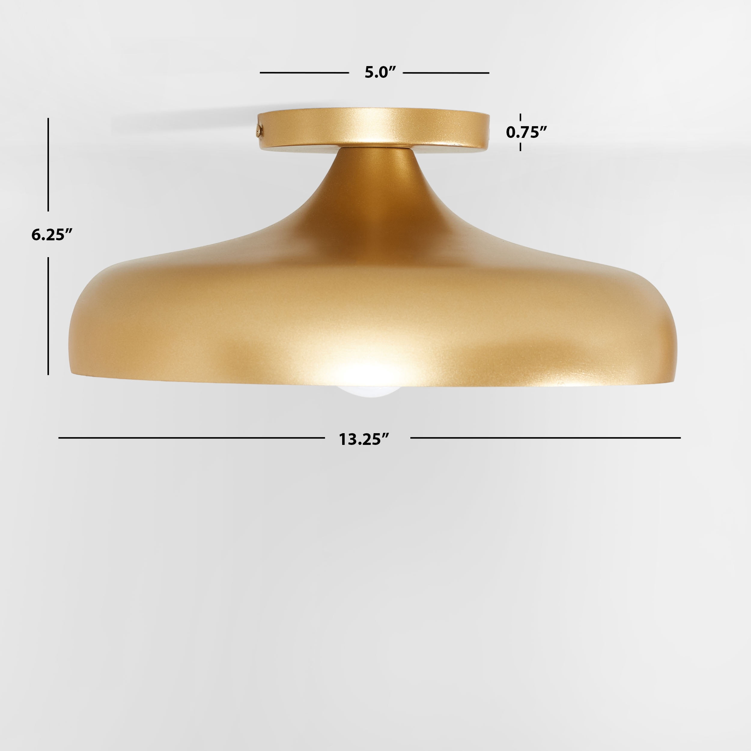 Safavieh Willet Modern Painted Gold Iron Flush Mount Ceiling Light (13.25 in) 764pv