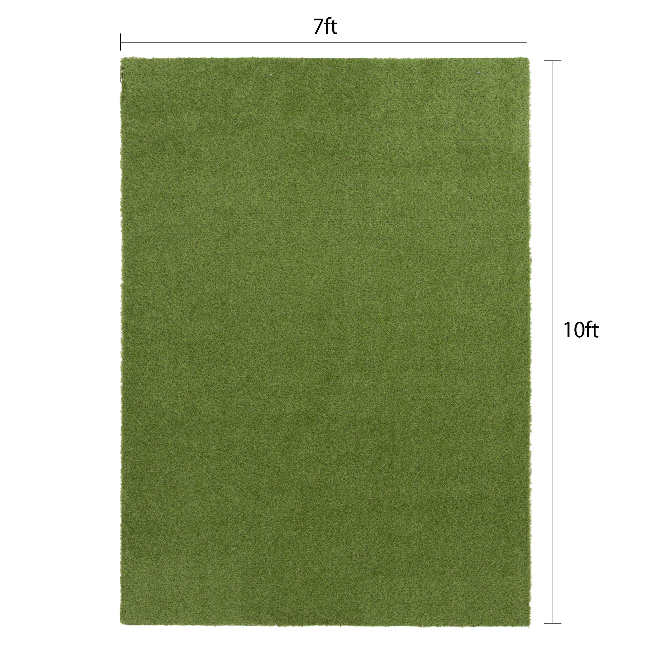Mainstays Faux Grass Outdoor Rug, Weather-Resistant Synthetic Turf for Patio and Deck (Green, 7 ft x 10 ft) t07h1