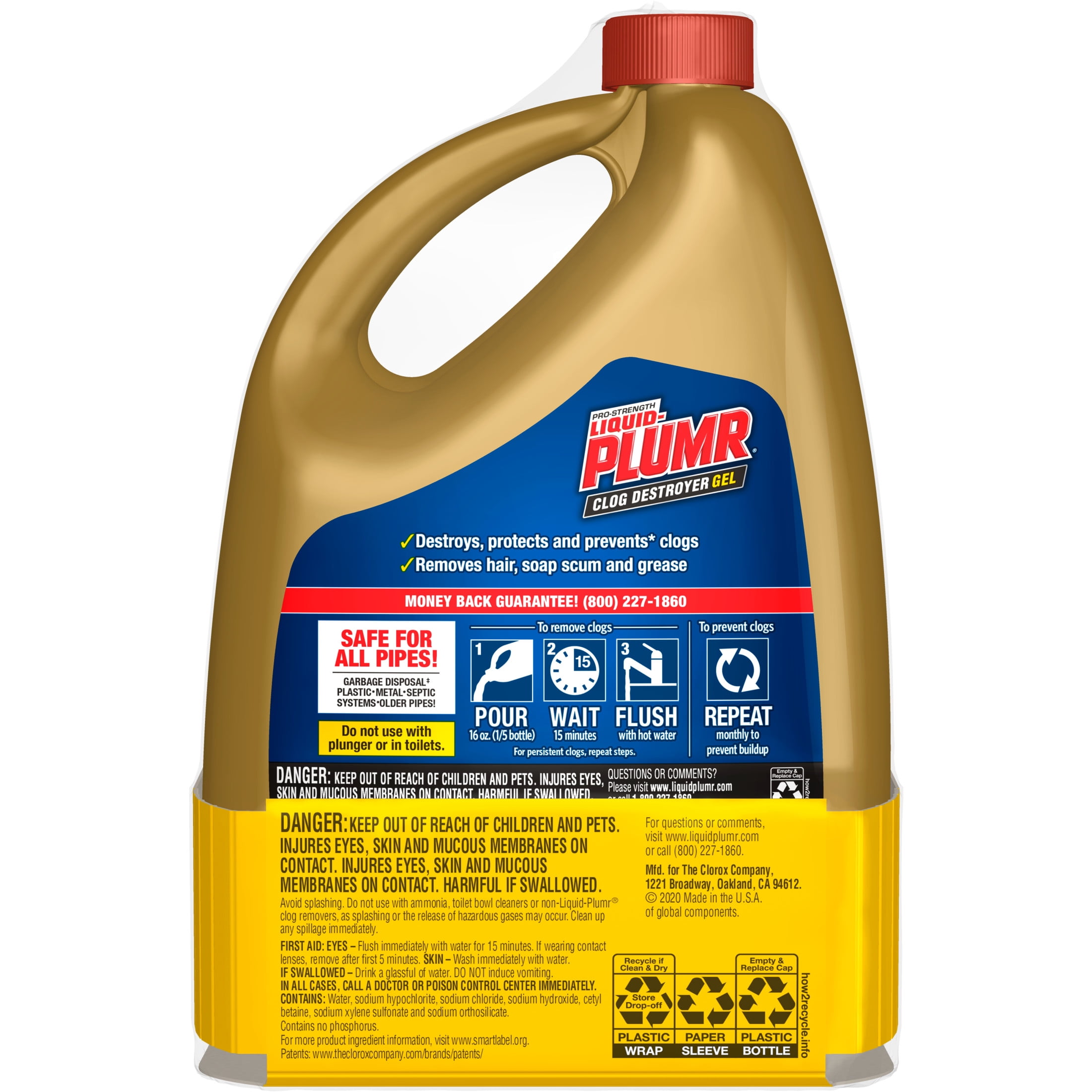 Liquid-Plumr Pro-Strength Clog Destroyer Gel with PipeGuard (80 fl oz, 2 Pack) svwvl