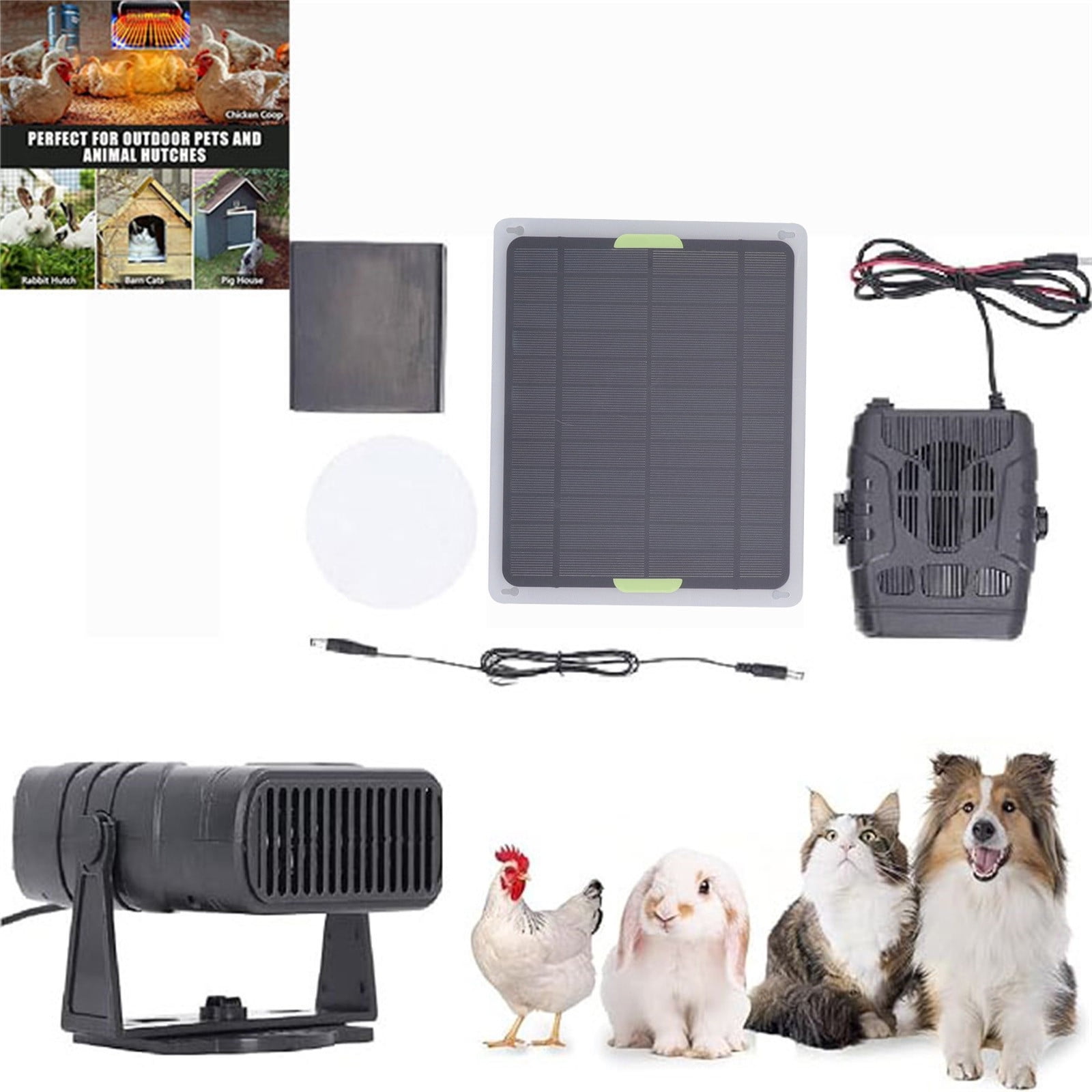 PLPPYFS Solar Panel Heater and Portable Power Bank (Black, 5V) 1eq3n