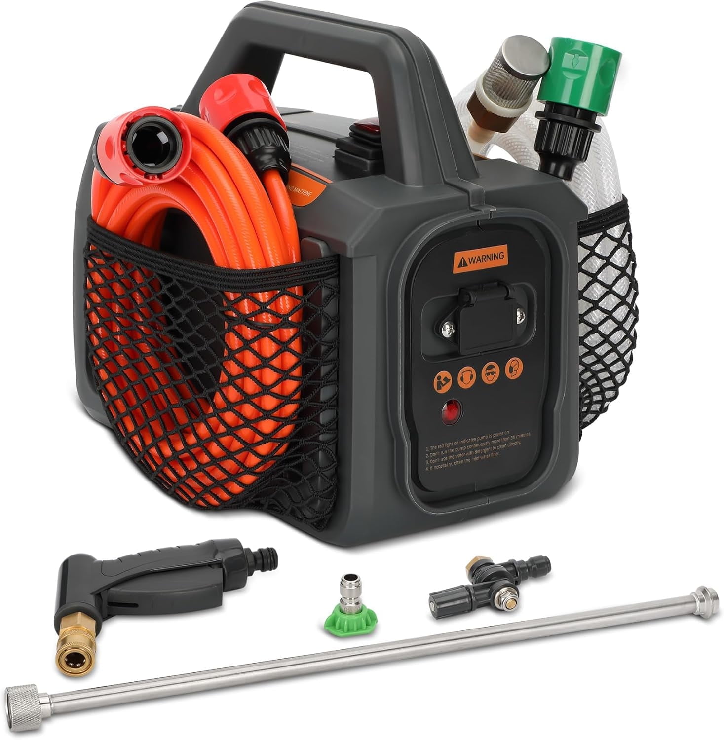 FEIKEER HVAC Coil Cleaning Sprayer, Portable Pressure Washer for AC Maintenance (120V, 80W) hntho