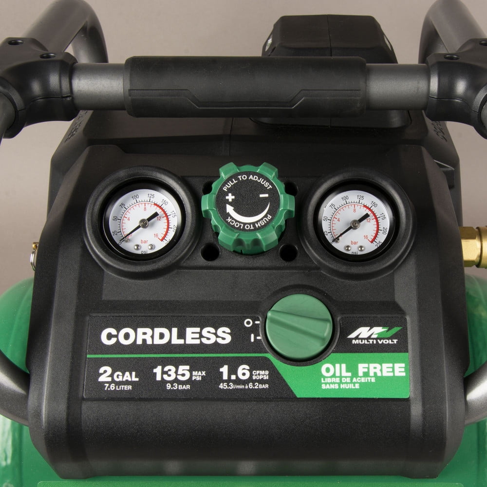 Metabo HPT MultiVolt 36V Cordless Air Compressor (2 Gallon, Green) x172v