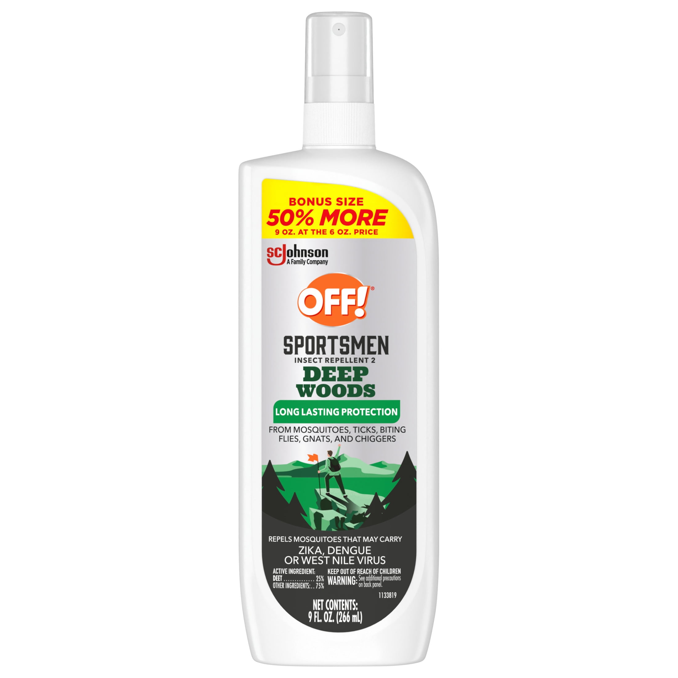 OFF! Deep Woods Sportsmen Insect Repellent, Long-Lasting Mosquito and Tick Protection (9 oz) 3ofex