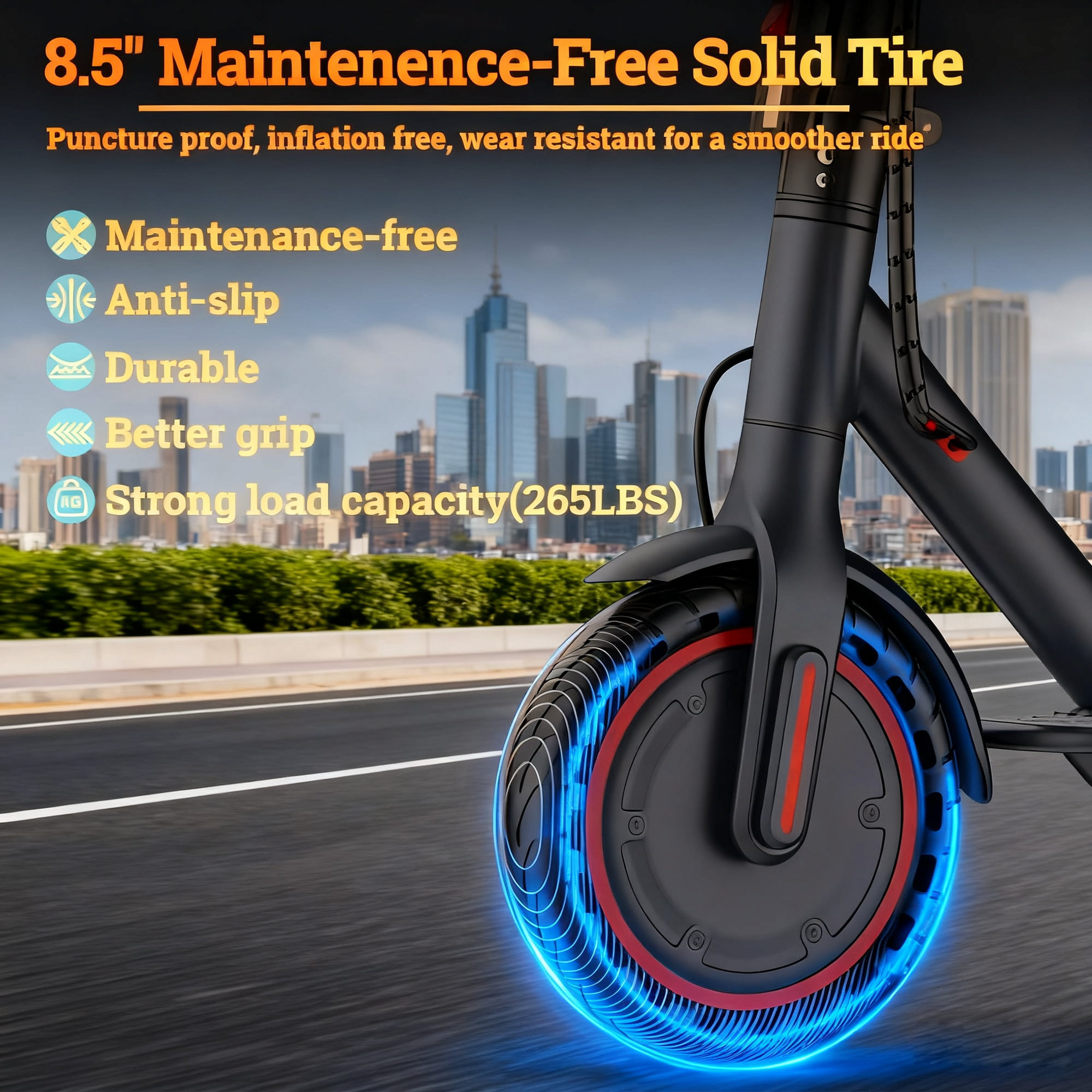 Joyhis J078L Electric Scooter for Adults, Portable Foldable Commuter with App Control and Dual Braking System (Grey, 8.5 in Tires) s46o4