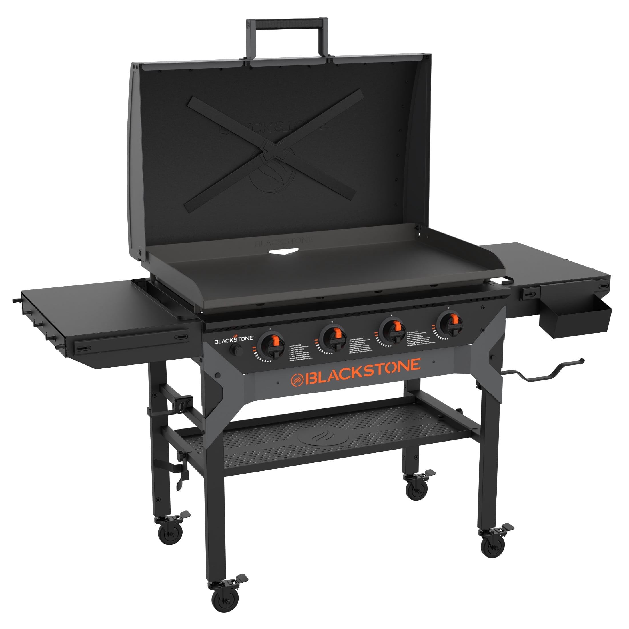 Blackstone Iron Forged 4-Burner Liquid Propane Outdoor Griddle with Hood (Black, 36 in) 46574
