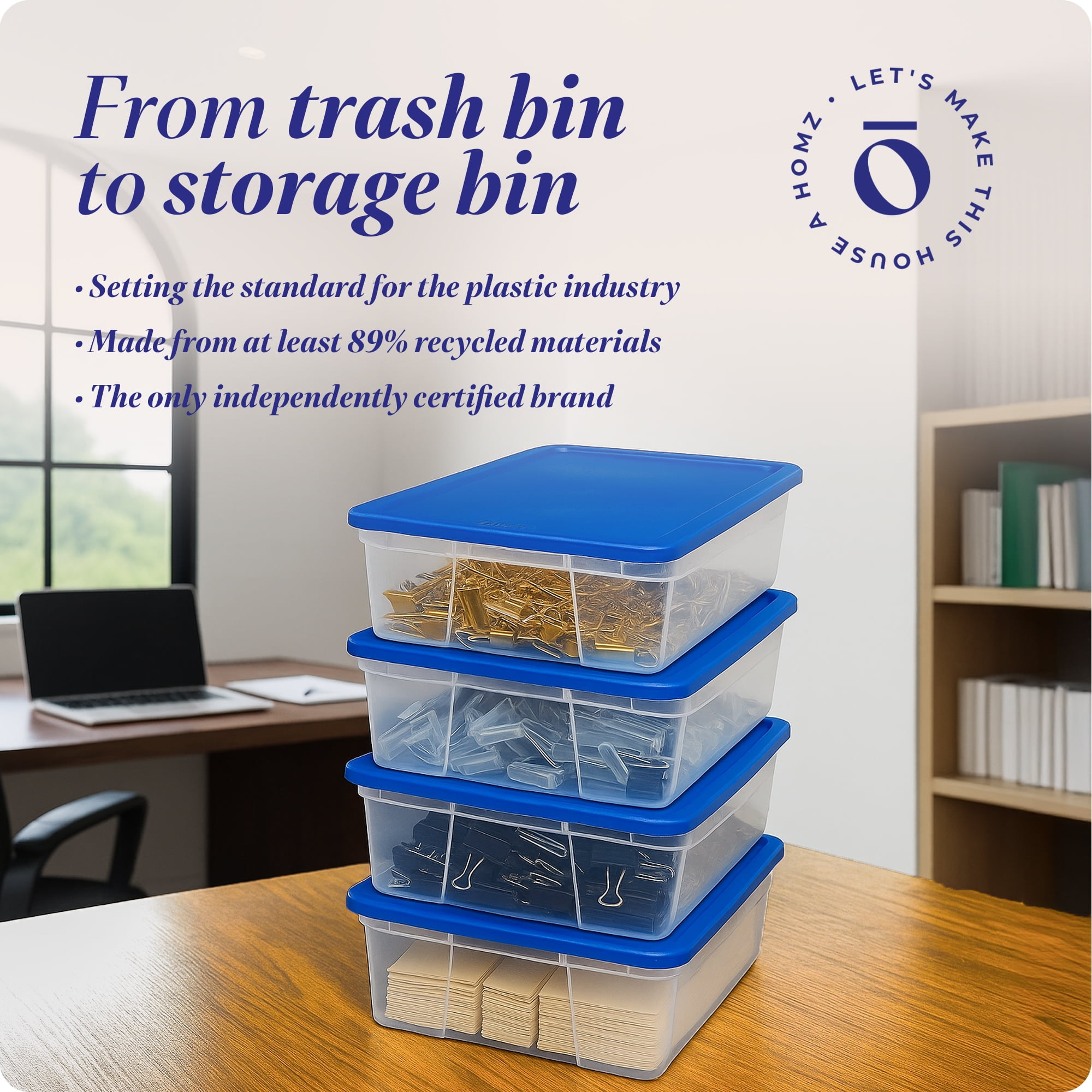 Homz Snaplock Plastic Storage Container Bin with Latching Lid (Clear, 28 qt, 4 Pack) zbzb6