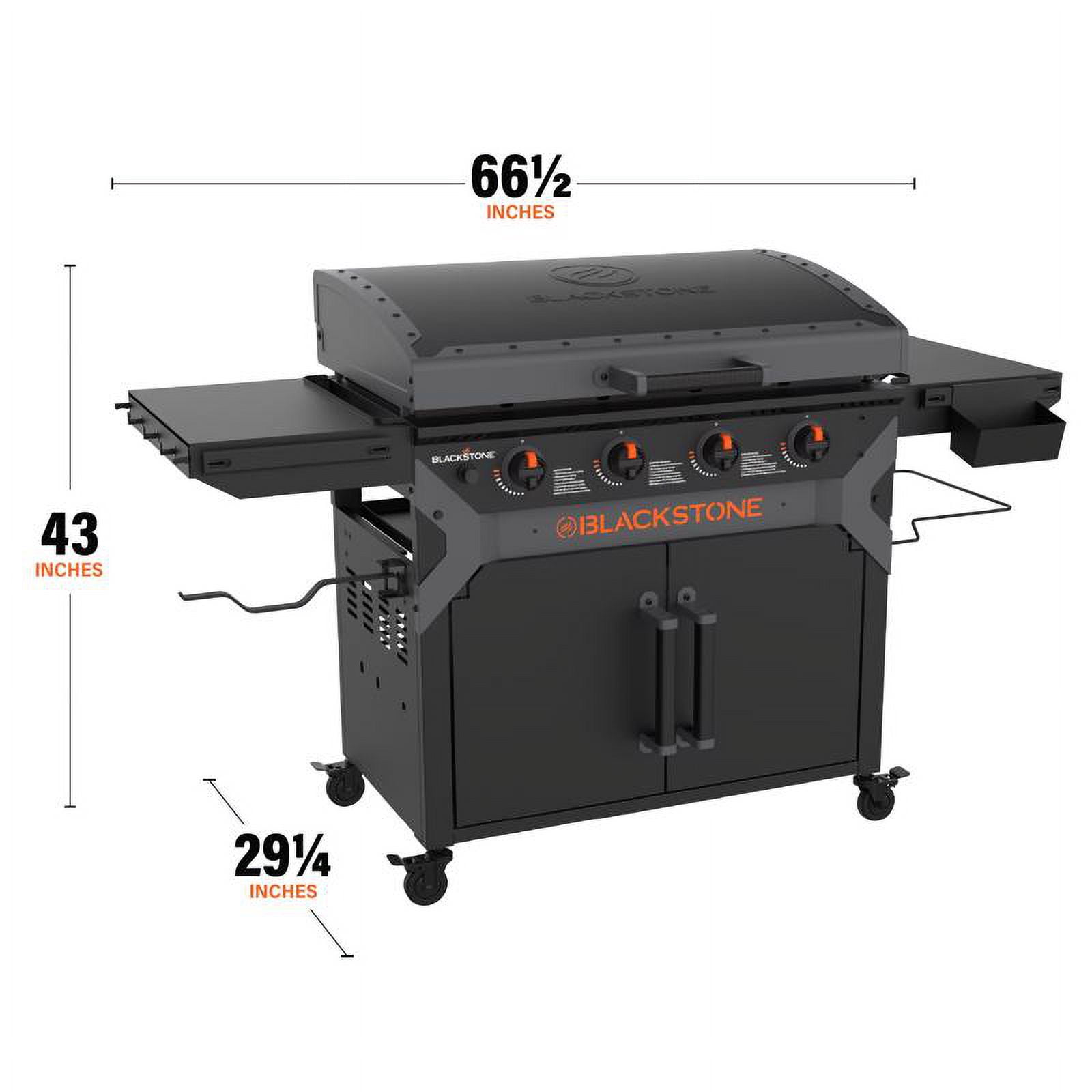 Blackstone 4-Burner Liquid Propane Outdoor Griddle with Hood (Black, 760 sq in) op3bi