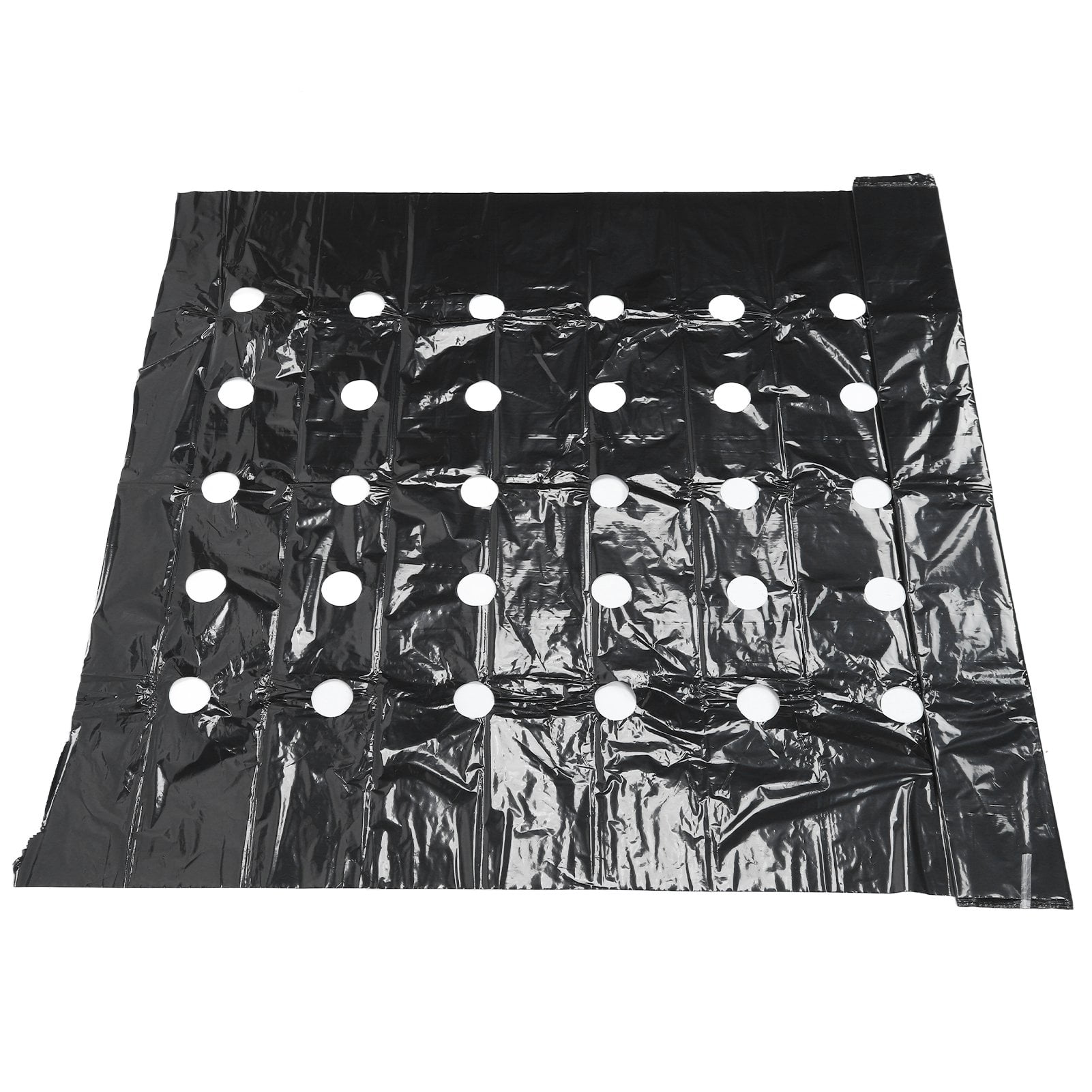 Generic Perforated PE Garden Mulch Film Weed Barrier for Crop Growth (Black, 3.1 ft x 32.8 ft) bkzvt