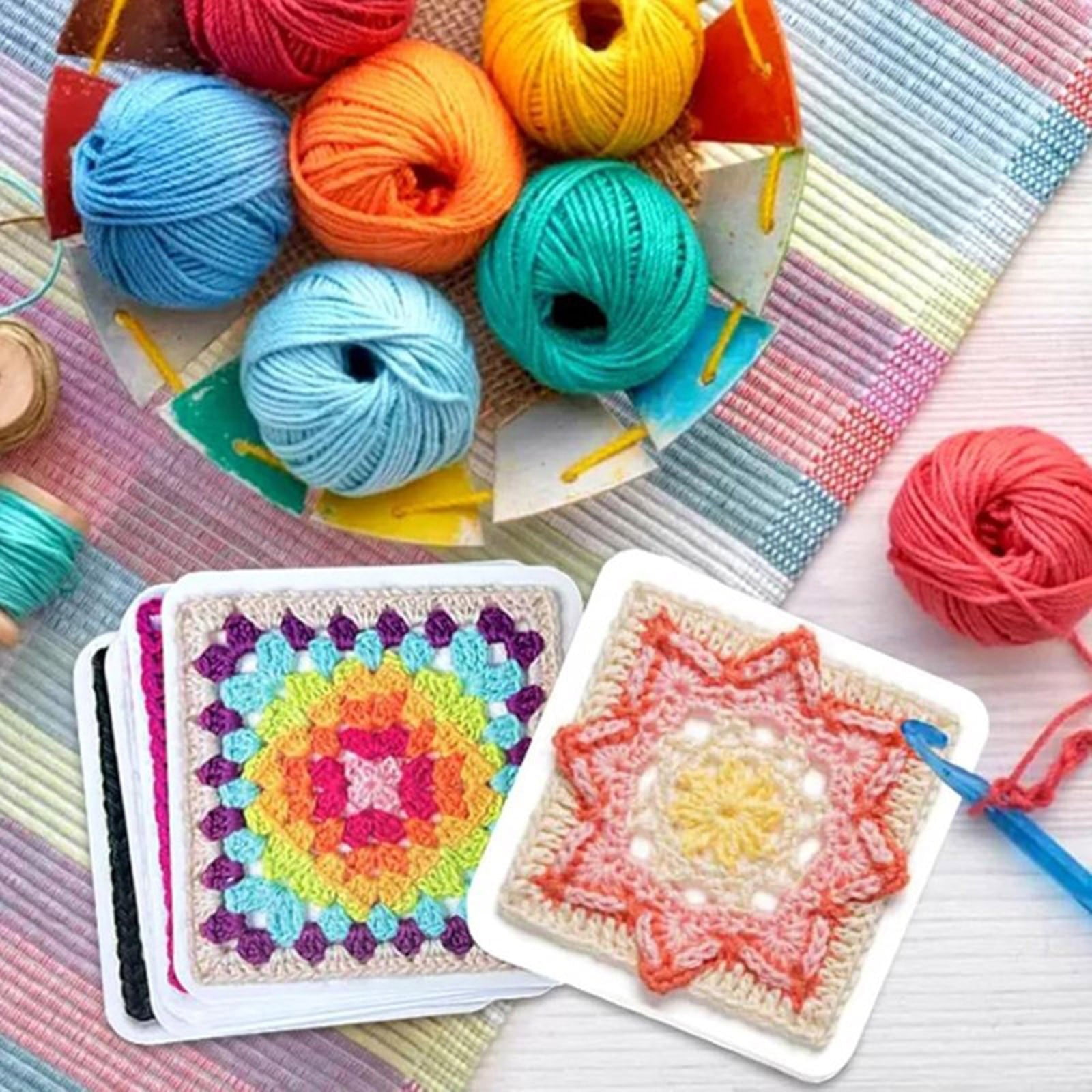 Betiyuaoe Granny Square Crochet Pattern Card Kit (50 Designs, Mix and Match Guide) 0ny0t