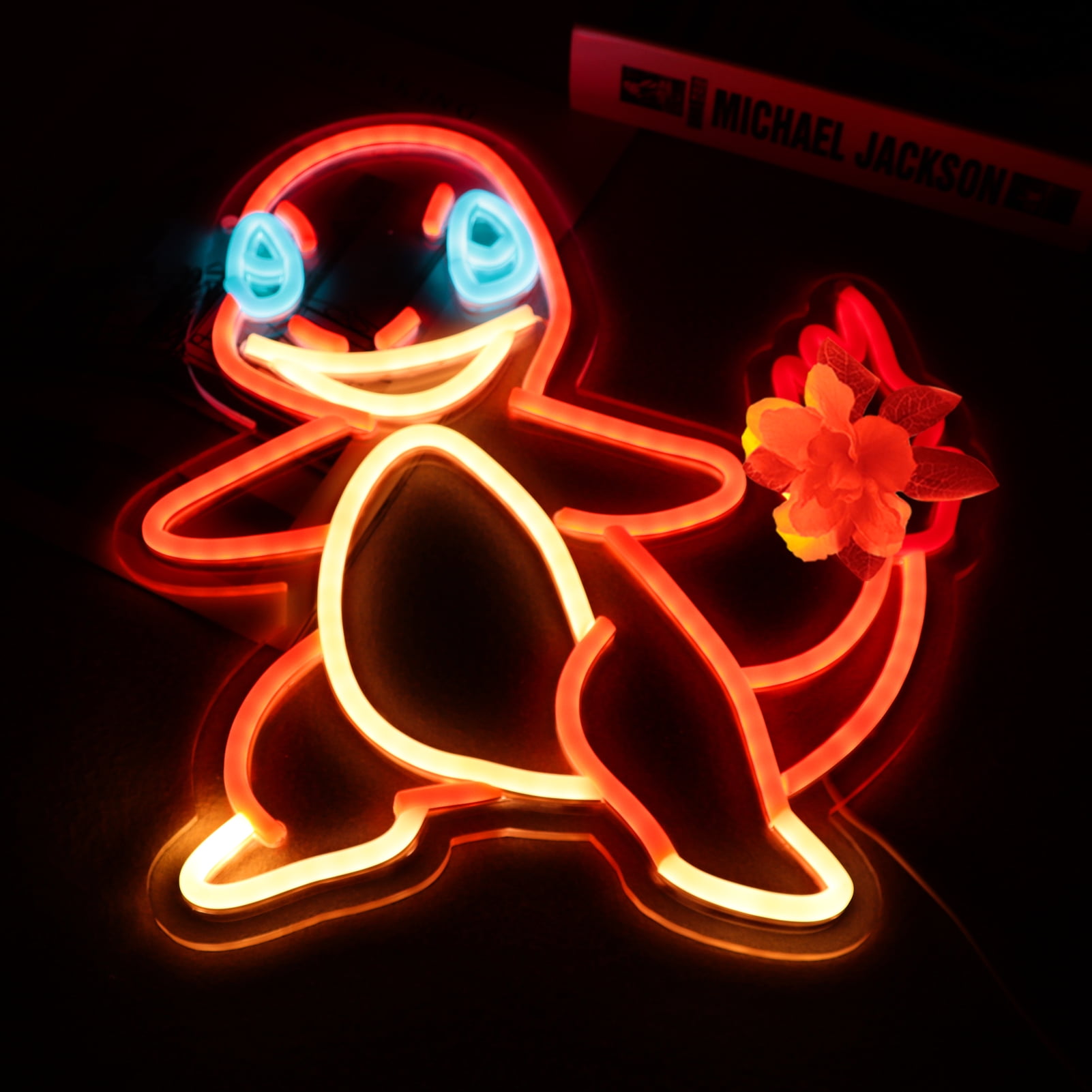 JFLLamp LED Neon Dragon Sign Wall Decor Light (Orange, 12 in x 10 in) m96n1