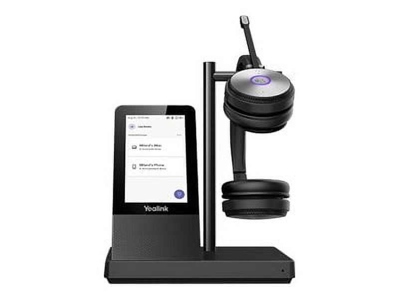 Yealink WH66 Dual DECT Wireless Headset with Touch Screen Base (Black, 1 Unit) 8cp91