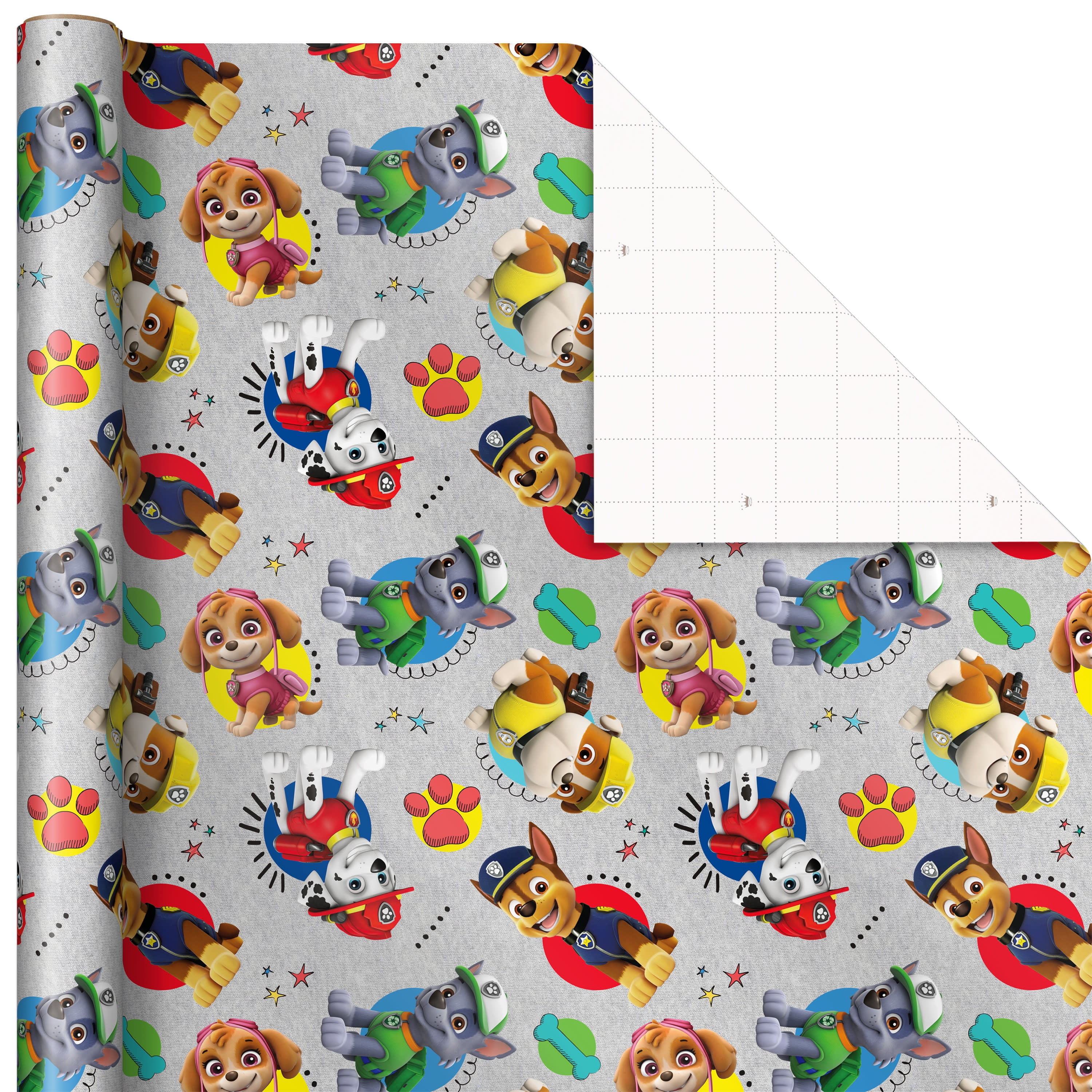 Hallmark Paw Patrol Gift Wrapping Paper (Multicolor, 22.5 sq. ft.) vl1bg