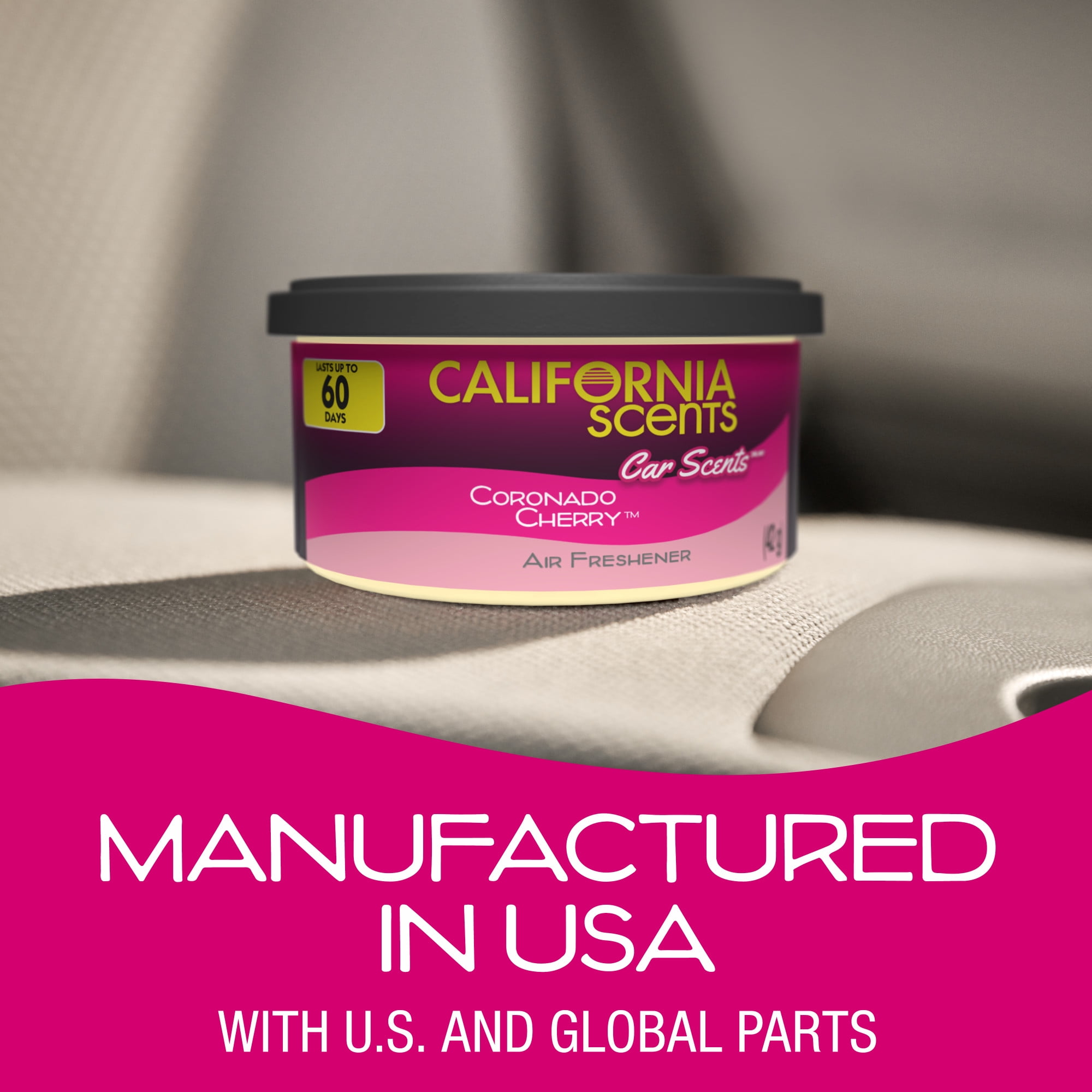 California Scents Car Air Freshener, Long-Lasting Fragrance Control Lid (Coronado Cherry, 1.5 oz) bcpkw
