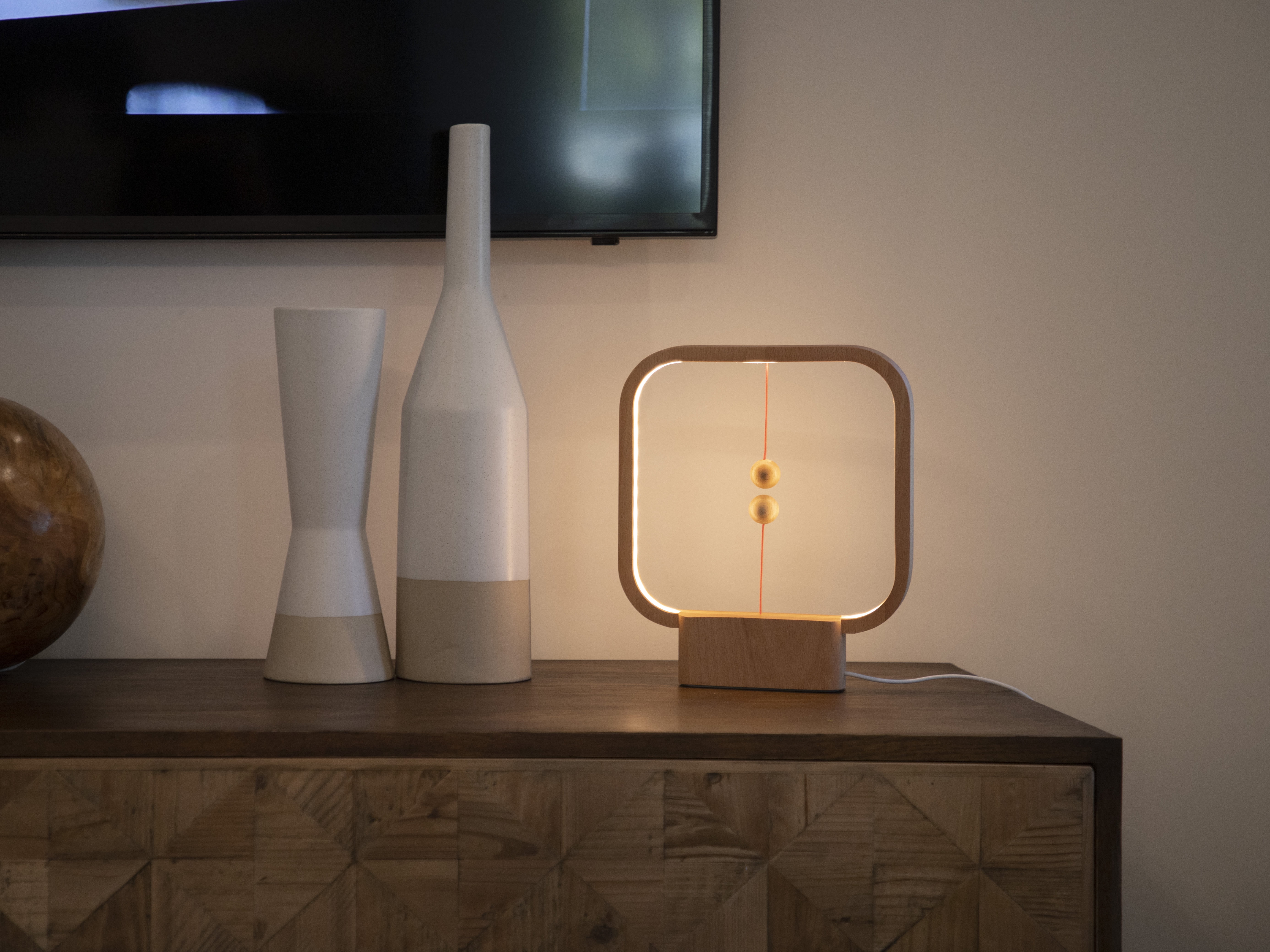 DesignNest Heng Balance Desk Lamp Square (Light Wood, 15.75 in) 2bp1o