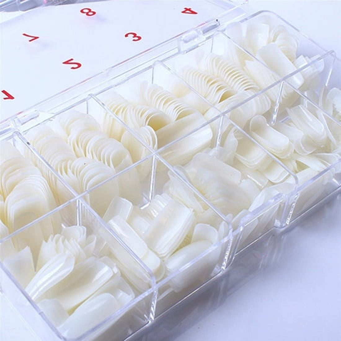 Visland Coffin Nails Natural Ballerina False Nail Tips (Long, 500pcs) 0ryx5