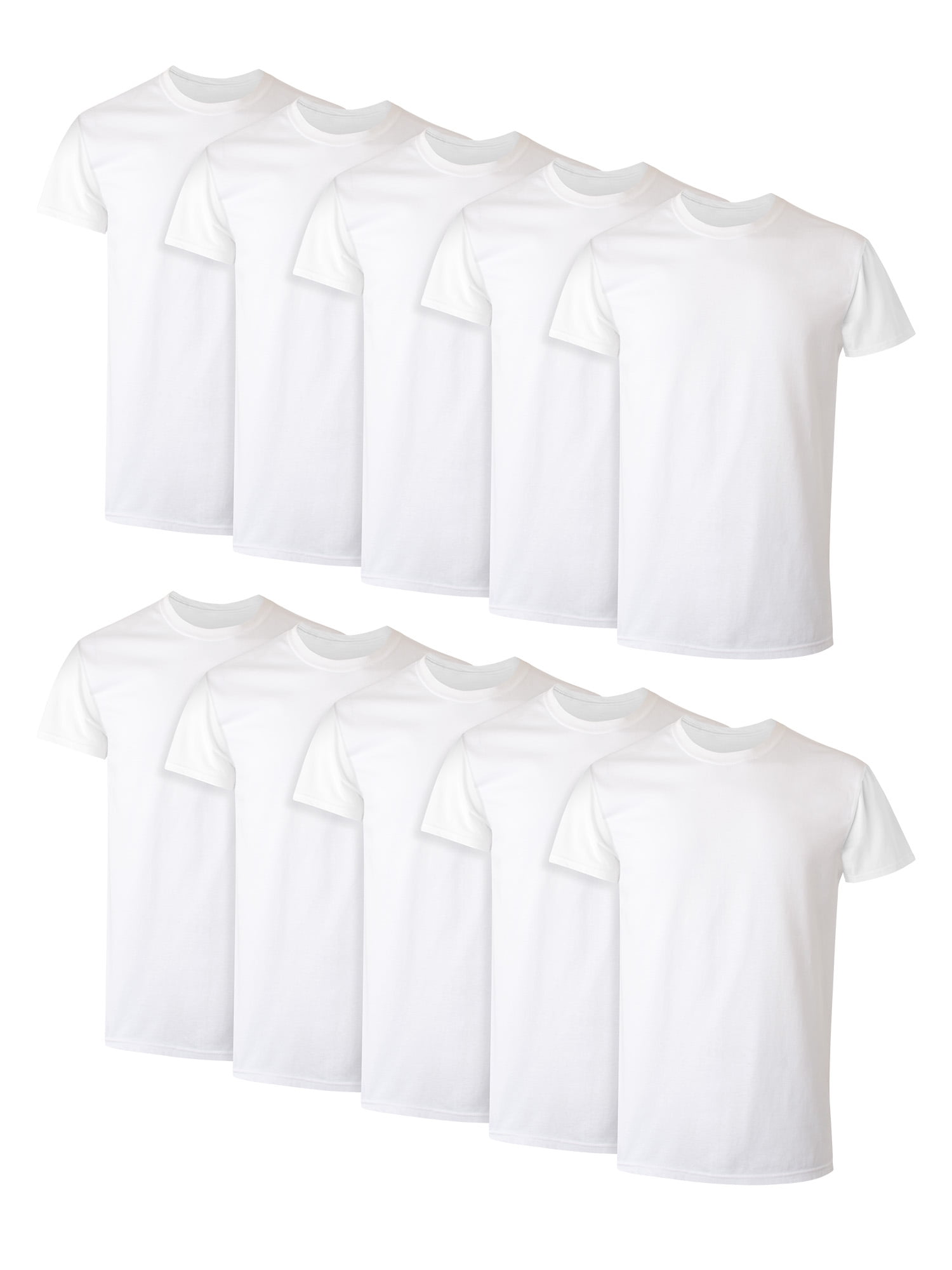 Hanes Men's Crewneck Undershirt Multipack (White, L, 10 Pack) xsqpd