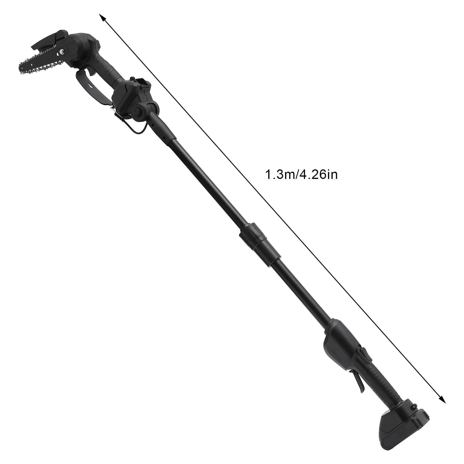 Generic 550W 2-in-1 Cordless Pole Saw and Handheld Chainsaw with Extension Pole (Black, 4.26 ft) q2n2b