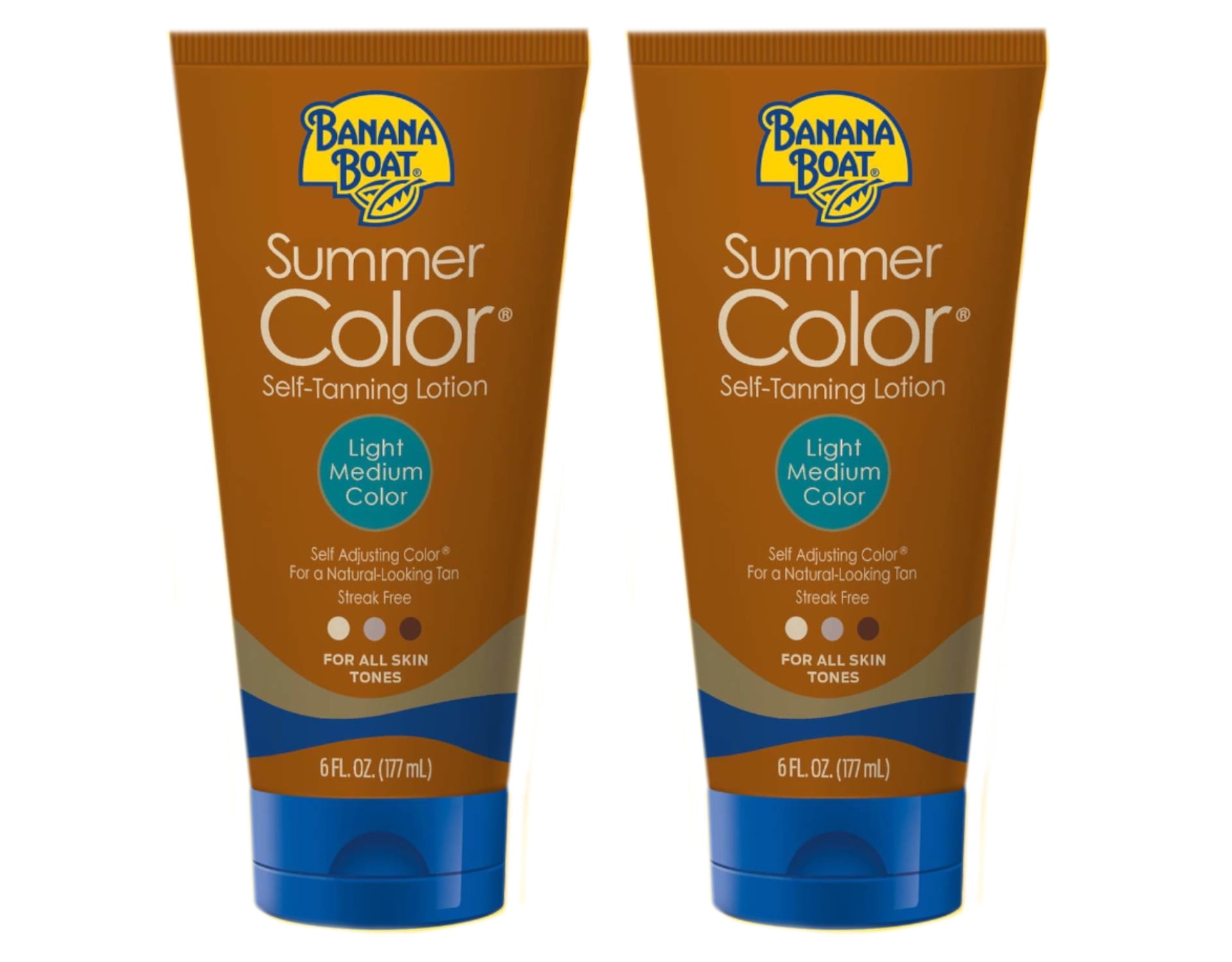 Banana Boat Summer Color Self-Tanning Lotion, Streak-Free Formula (Light/Medium, 12 oz, 2 Pack) oi285