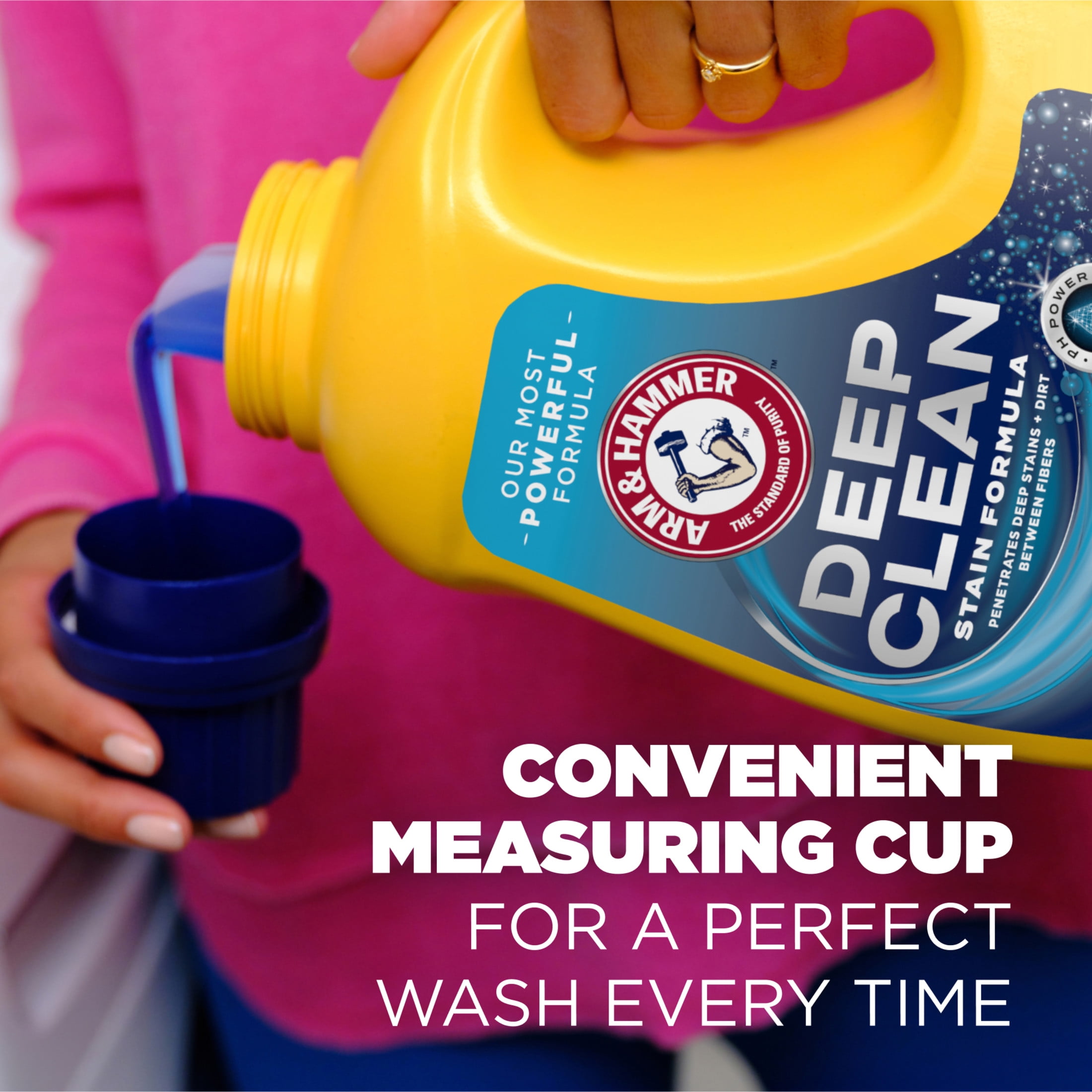 ARM & HAMMER Deep Clean OxiClean Max Force Liquid Laundry Detergent (Sparkling Clean, 75 fl oz) ls0ca