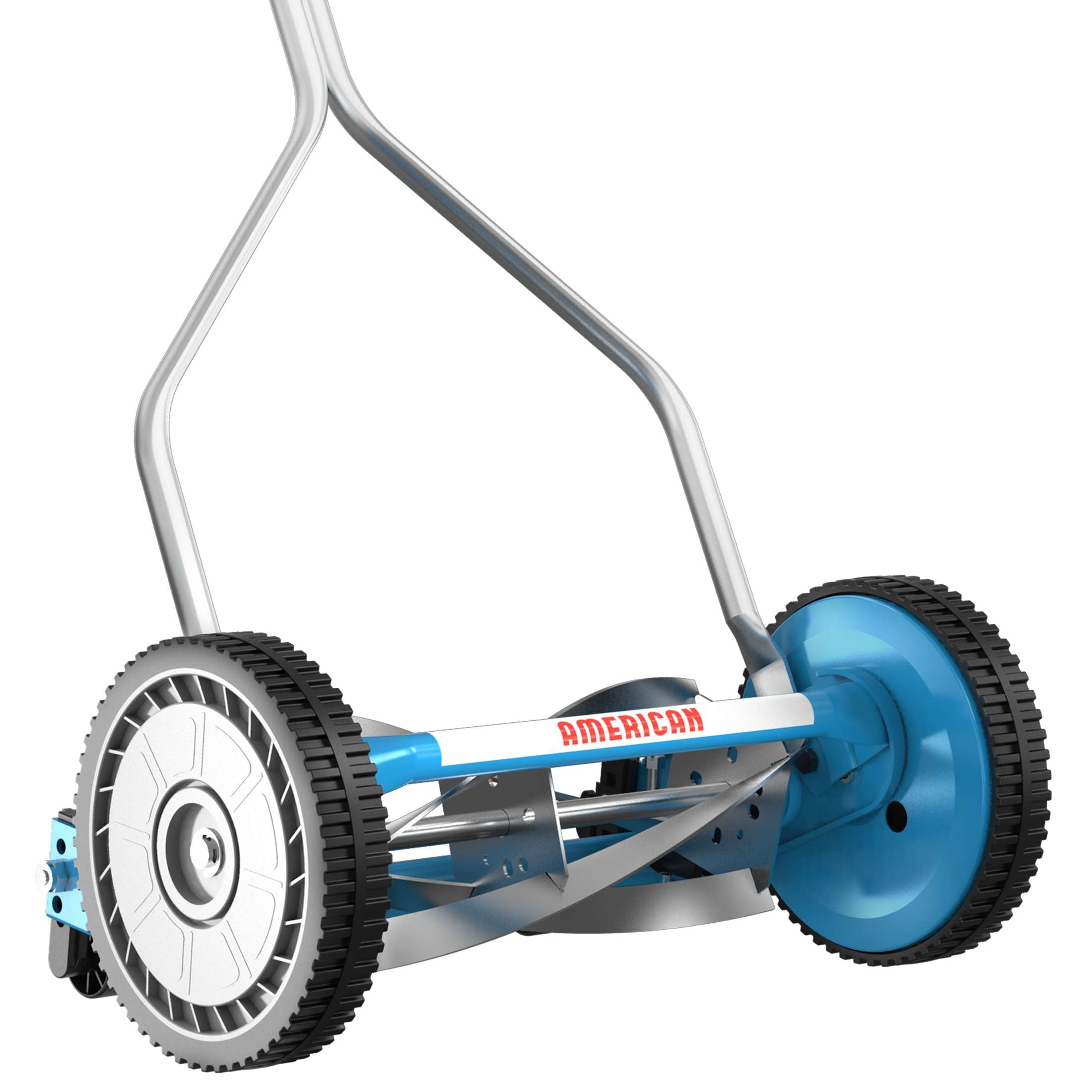 American Lawn Mower 14-Inch 4-Blade Push Reel Lawn Mower (Blue, 14 in) c3aox
