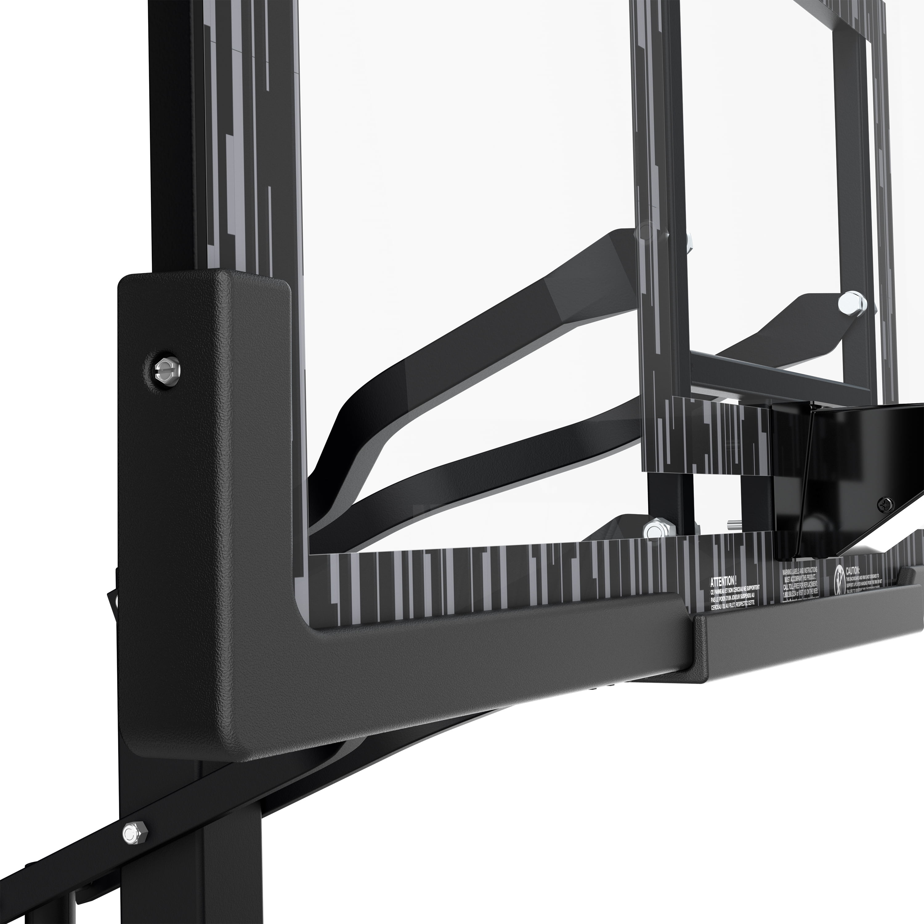 Spalding 60-Inch Portable Basketball Hoop System with Acrylic Backboard and Adjustable Height (Black/White, 60 in) b5ysn